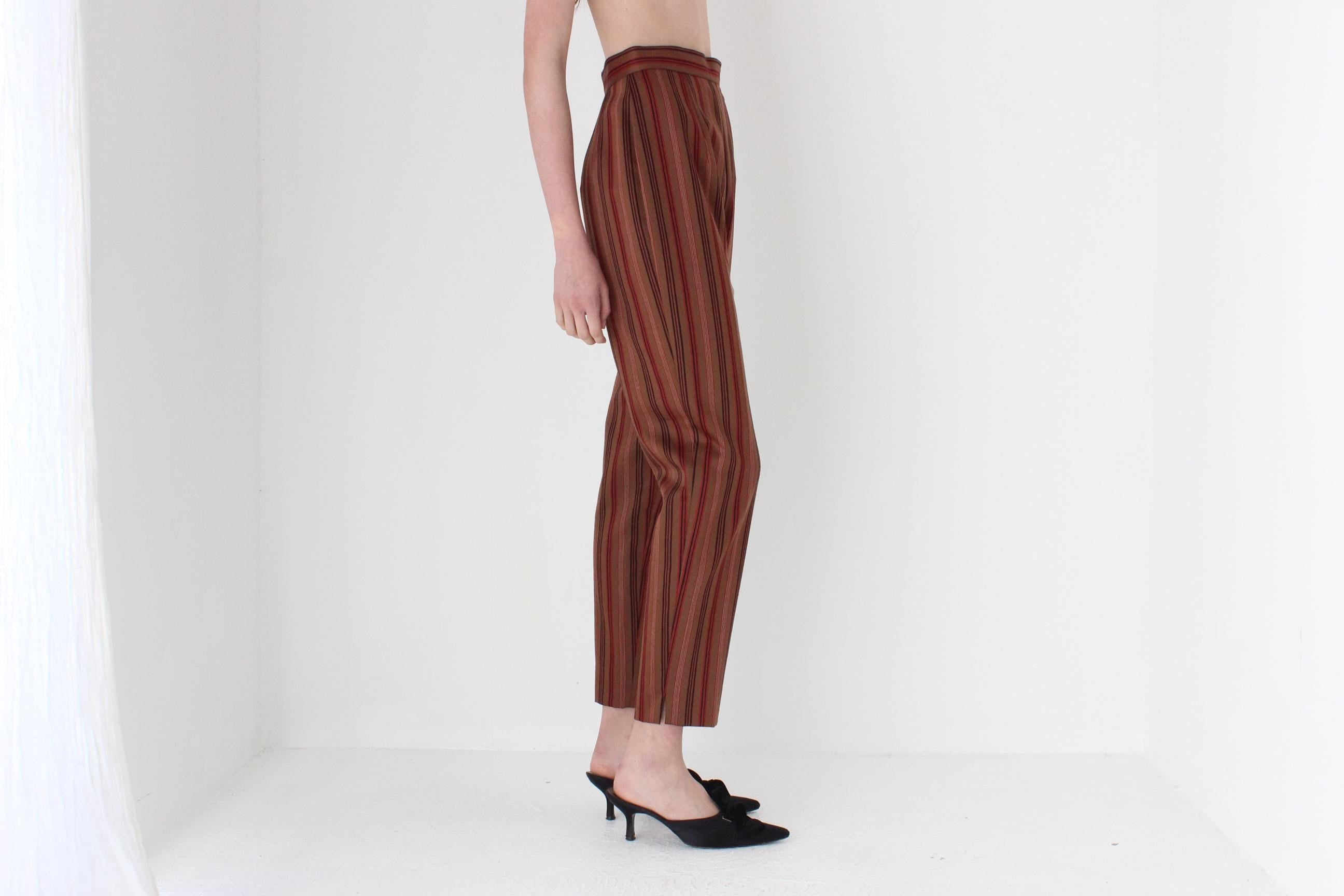 FRENCH COLLECTION 80s KENZO Paris Pure Wool Striped Pants