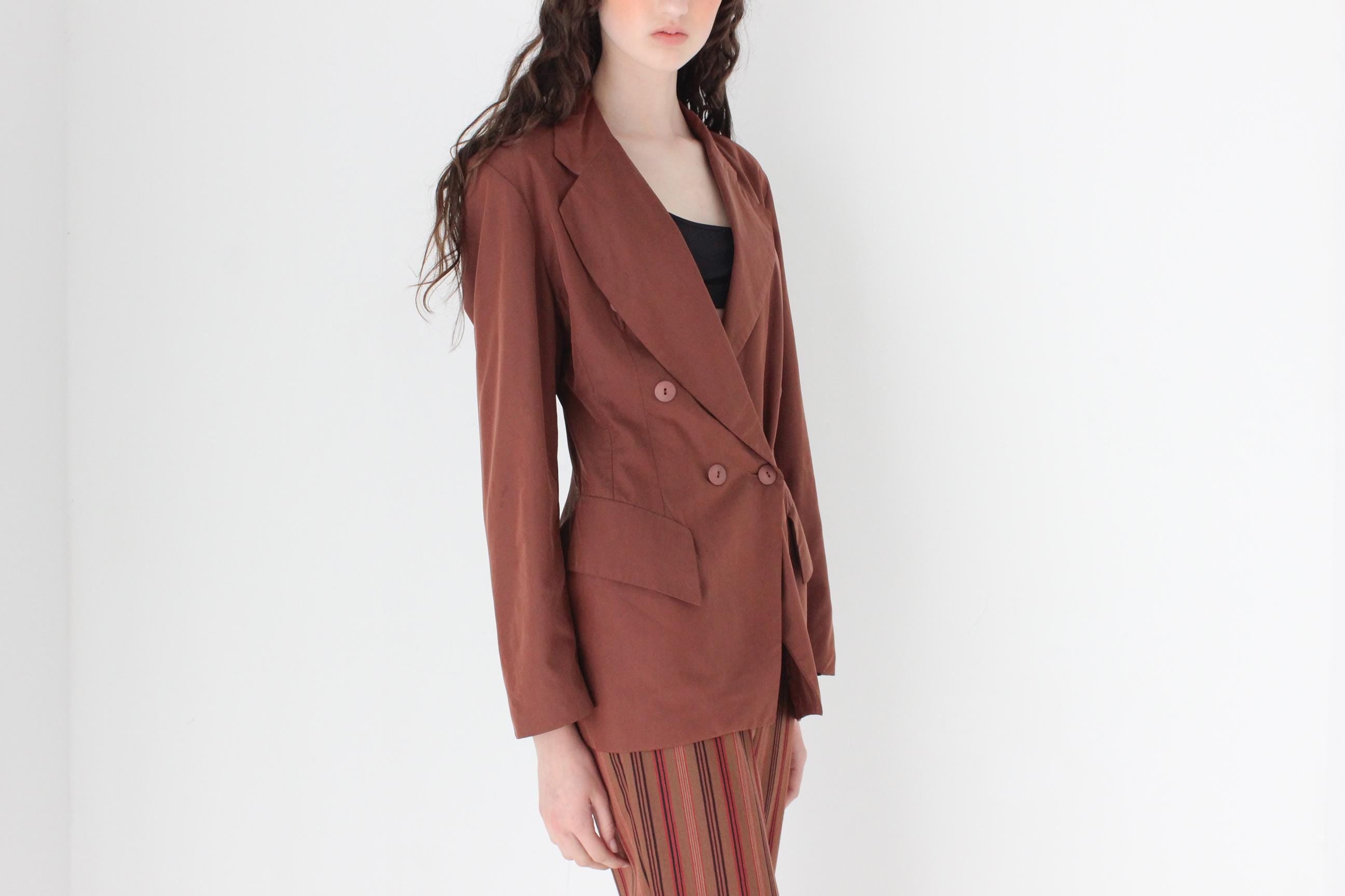 FRENCH COLLECTION 80s Mimsy Paris Chestnut Brown Suit Blazer