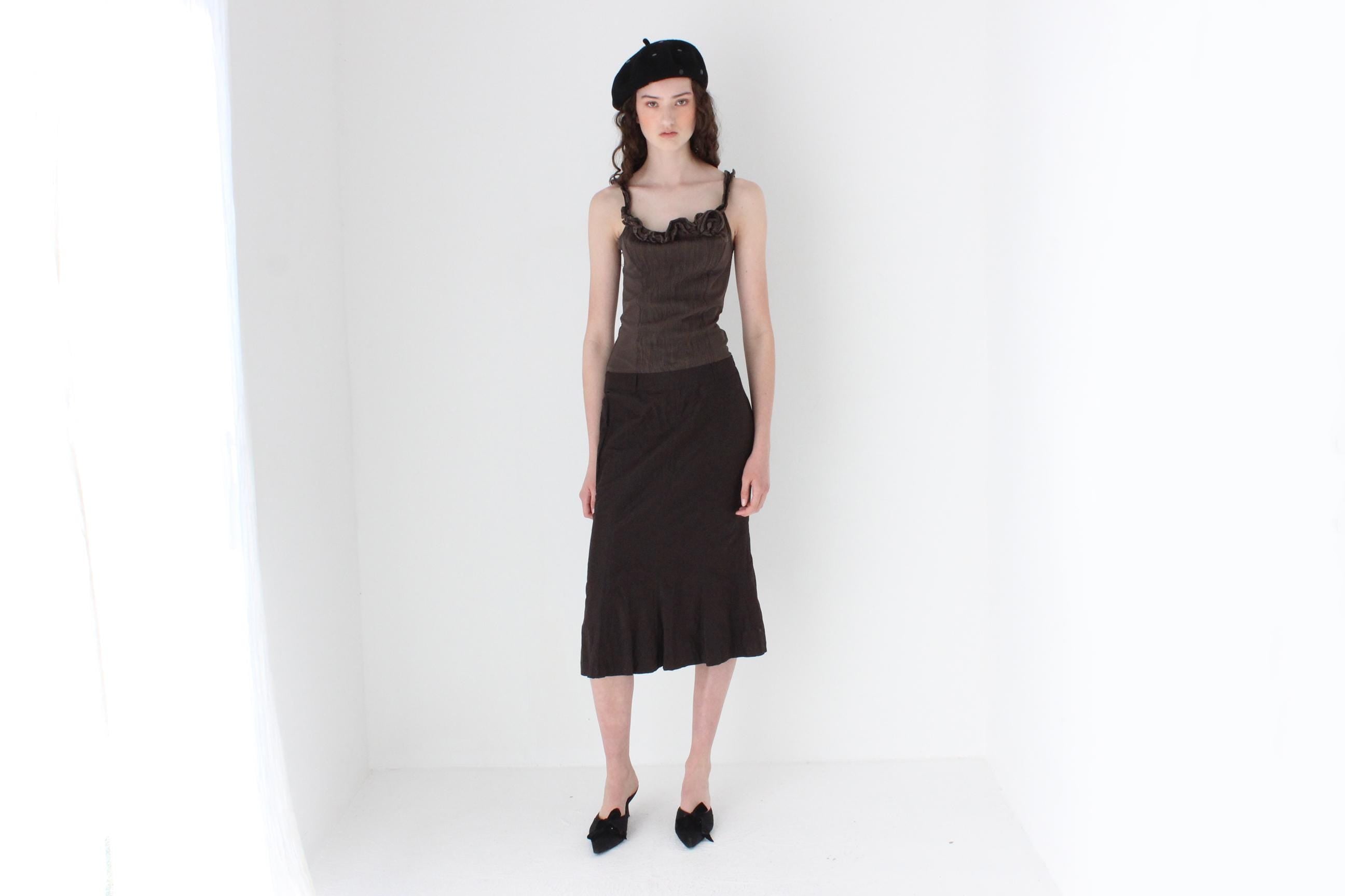 FRENCH COLLECTION Y2K Mesh Tank w/ Rosette