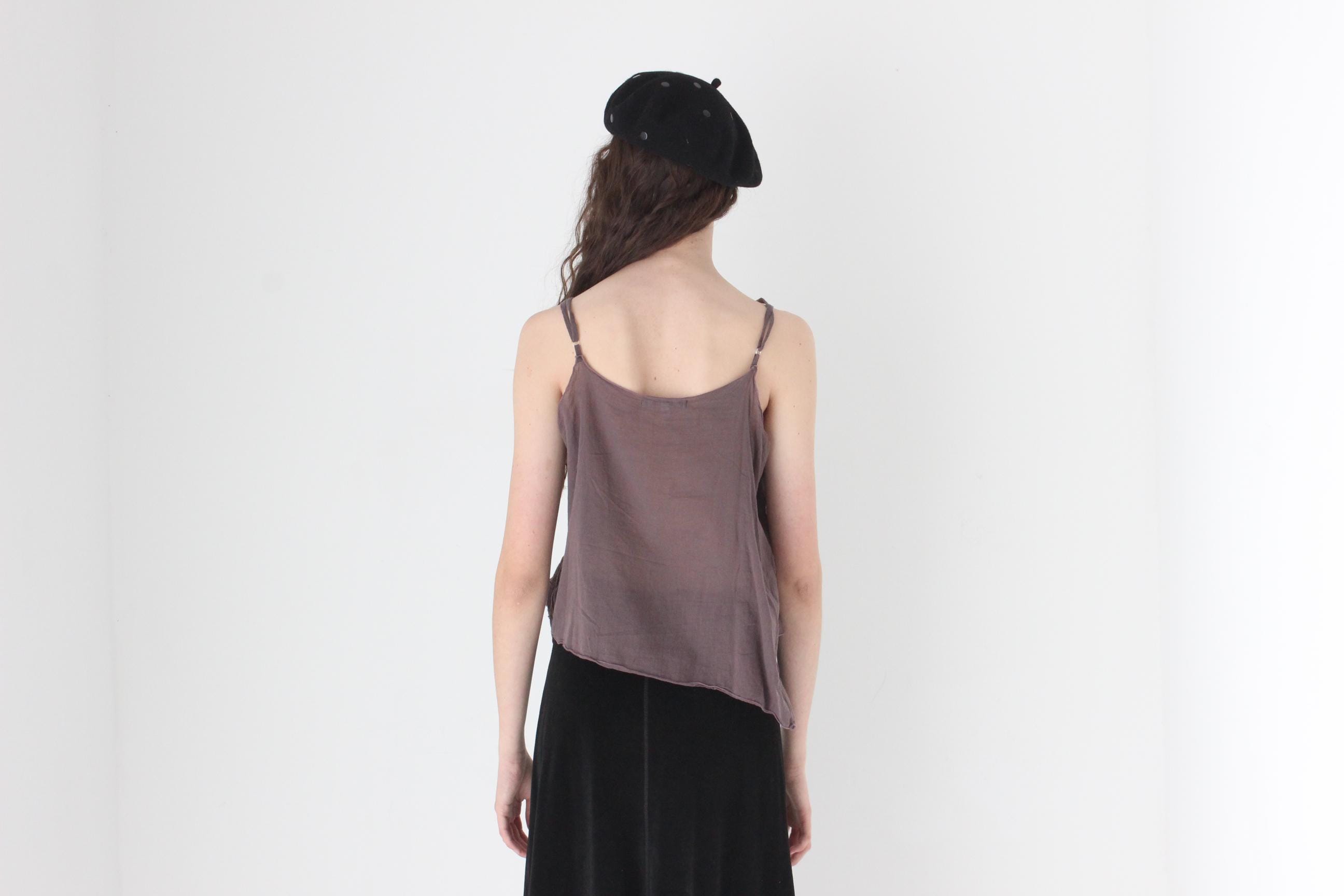 FRENCH COLLECTION 90s Layered & Textural Gauze Tank