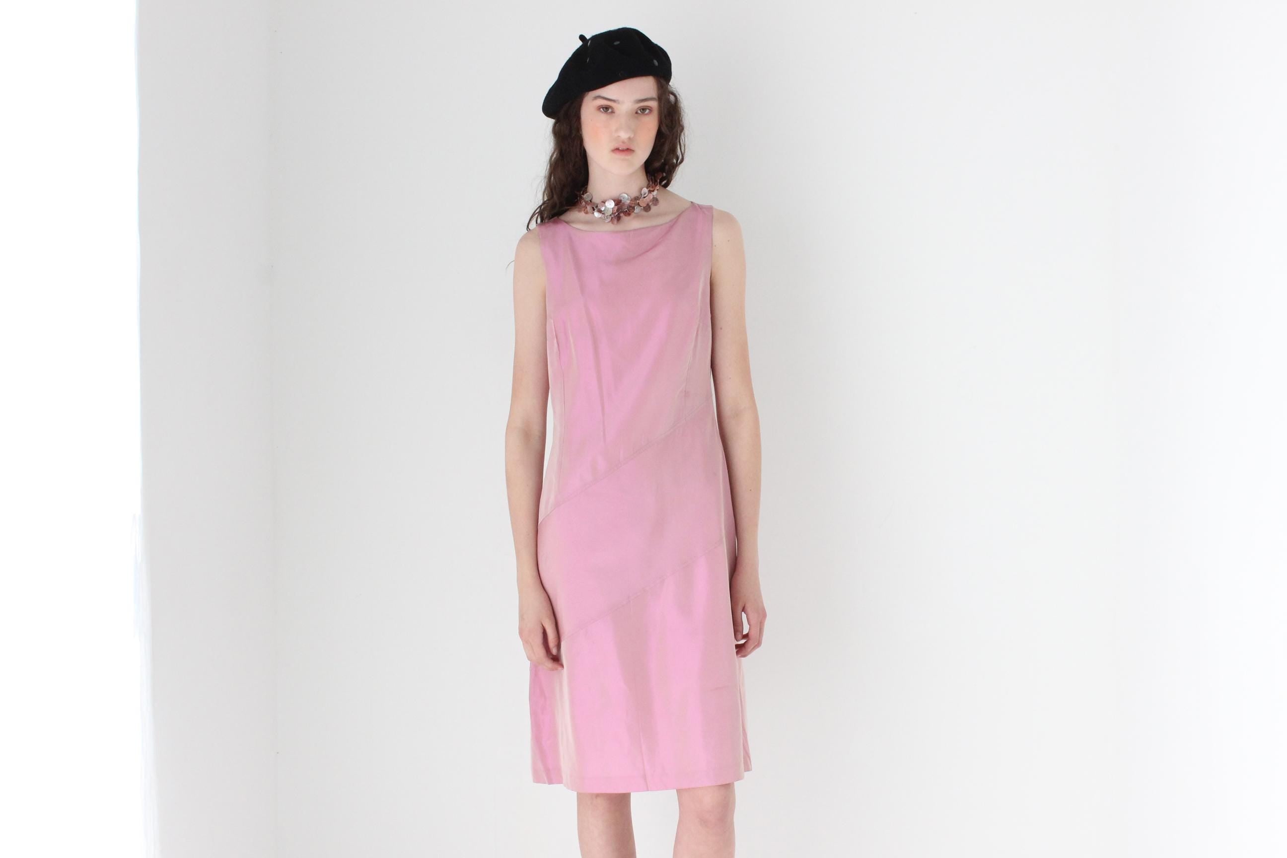FRENCH COLLECTION 90s Iridescent Bateau Neck Dress