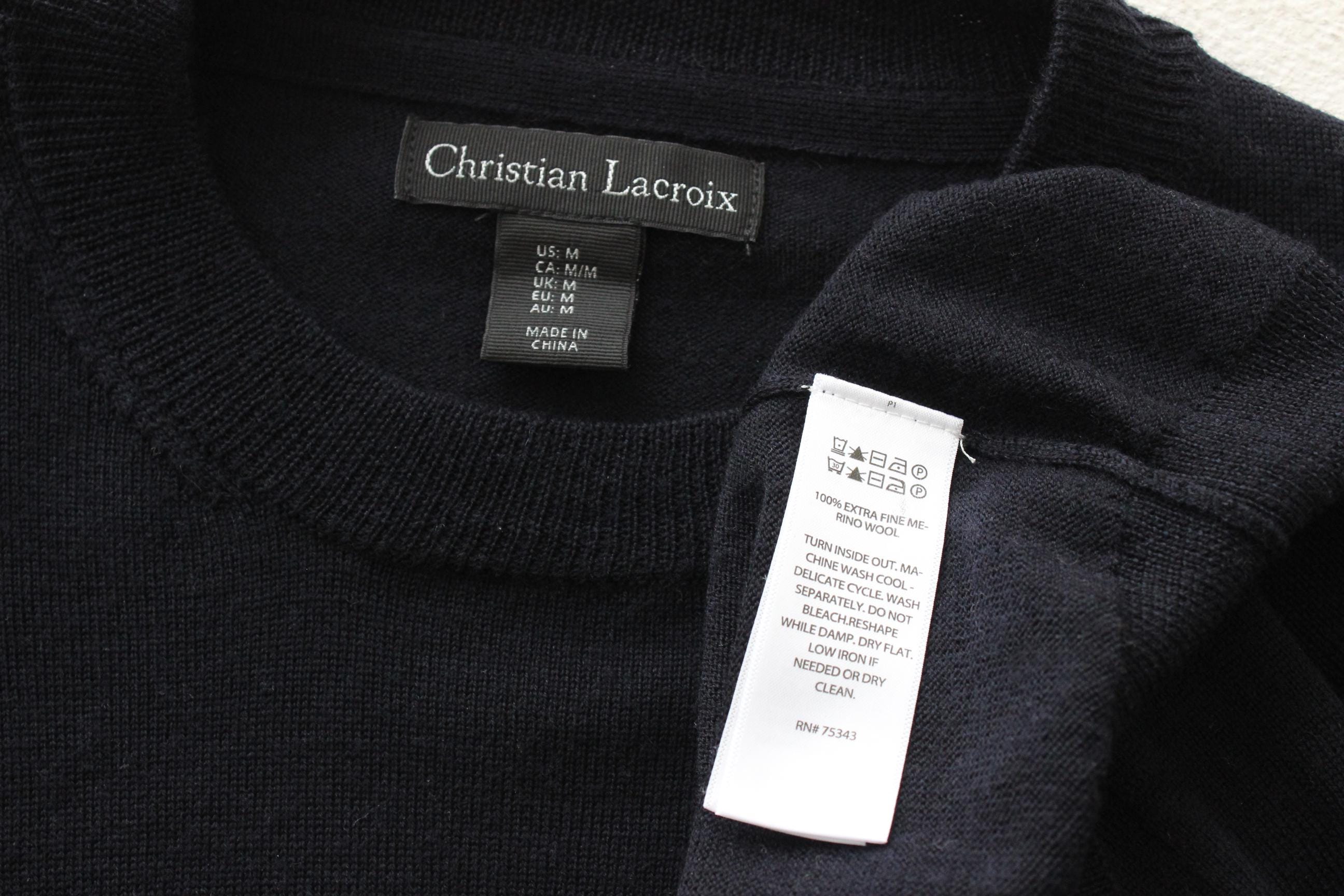 FRENCH COLLECTION 2000s Christian Lacroix Pure Merino Wool Sweater
