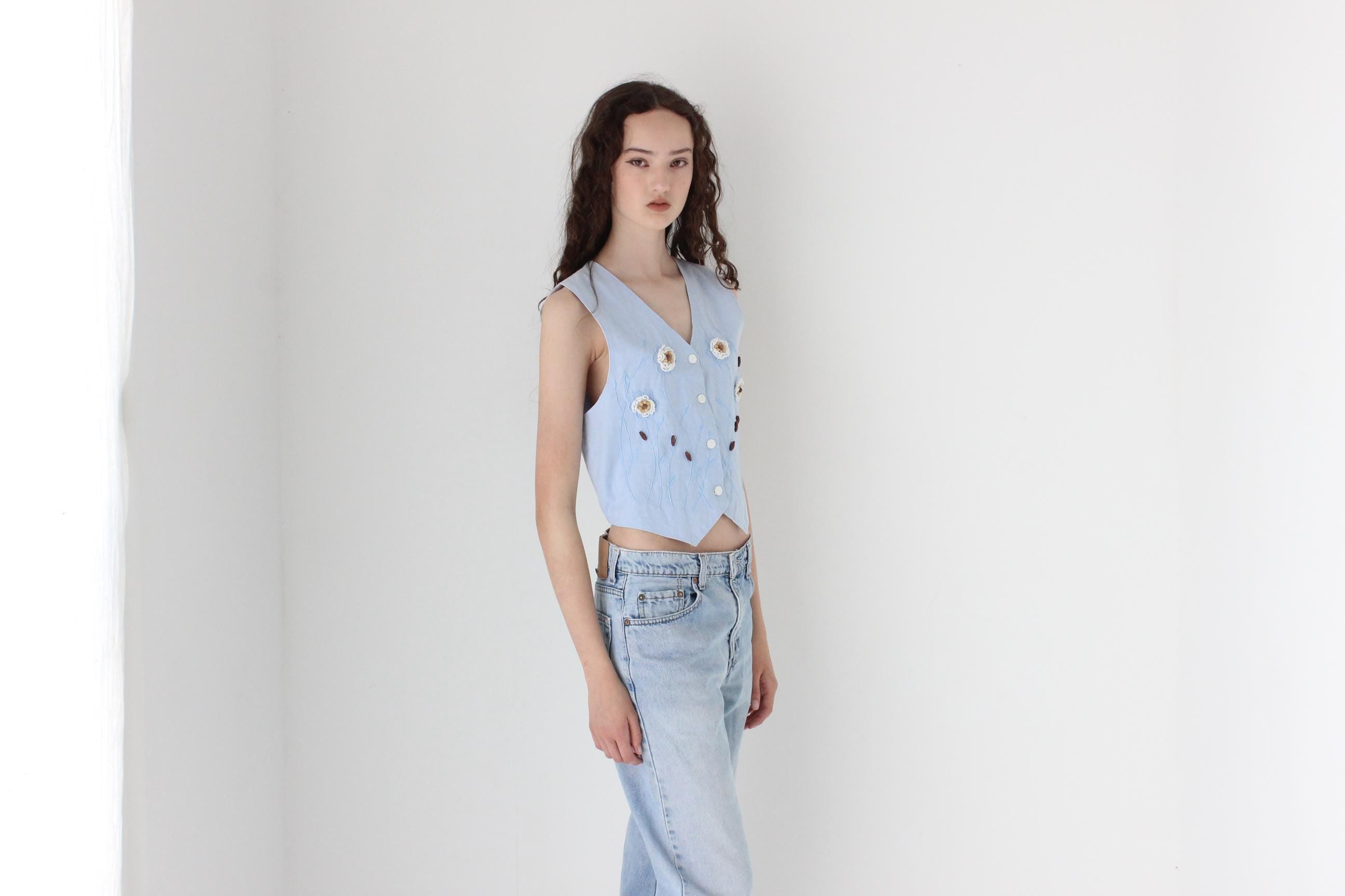 FRENCH COLLECTION 80s 'St Tropez' Waistcoat Top