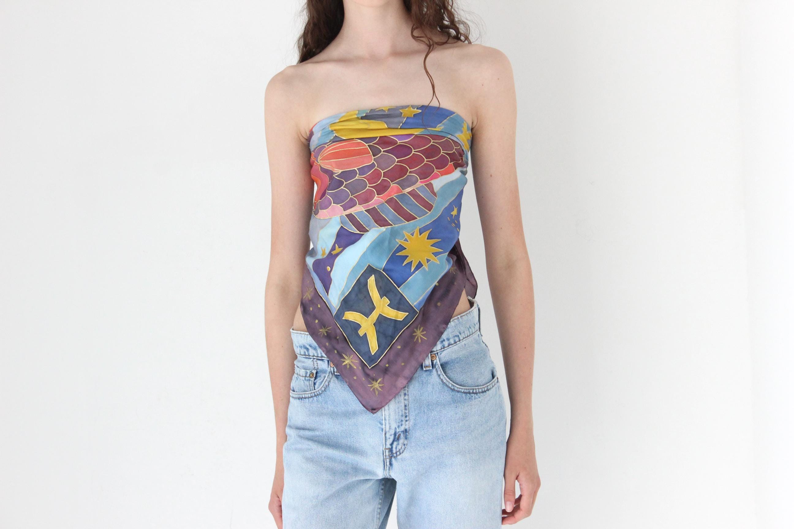 FRENCH COLLECTION 90s PISCES Celestial Silk Scarf