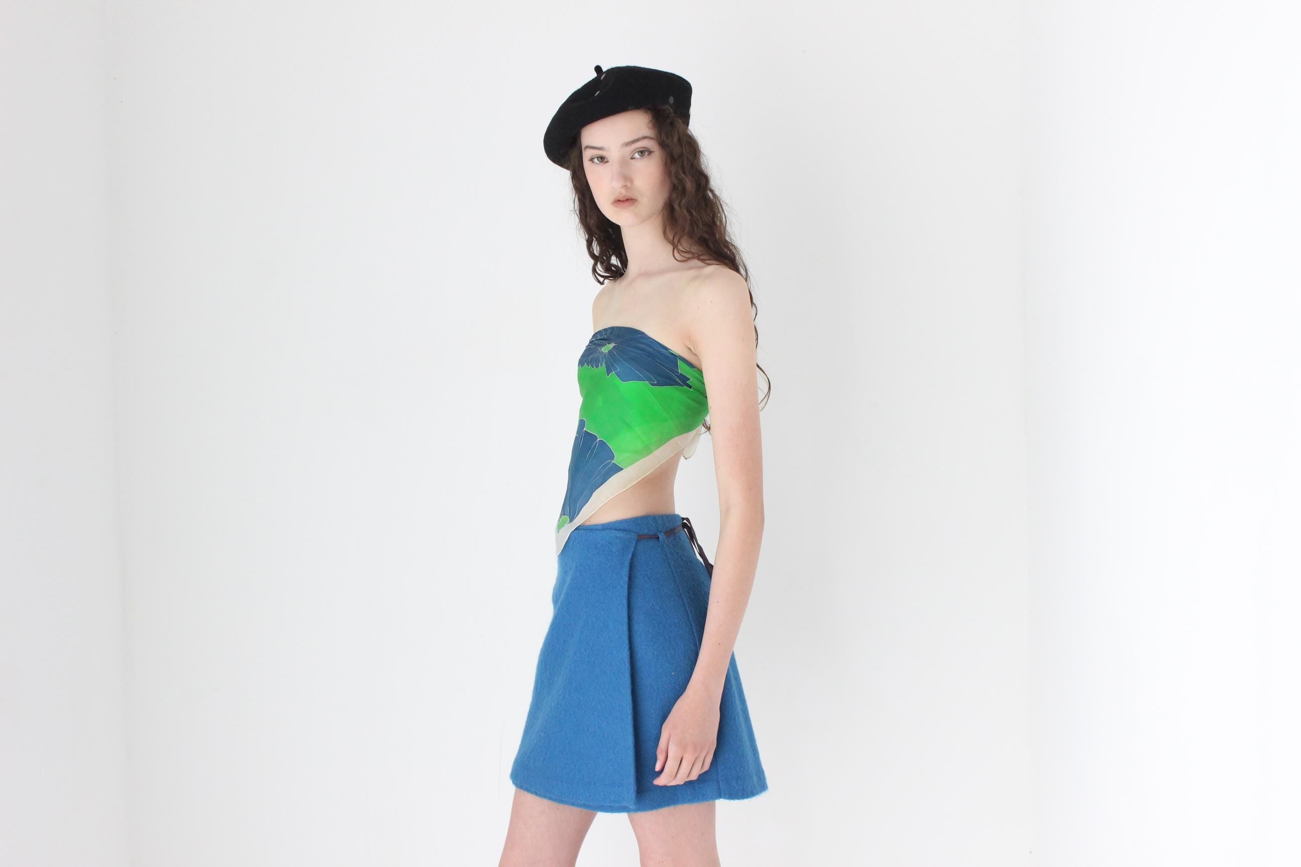 FRENCH COLLECTION 80s Modernist Silk Scarf