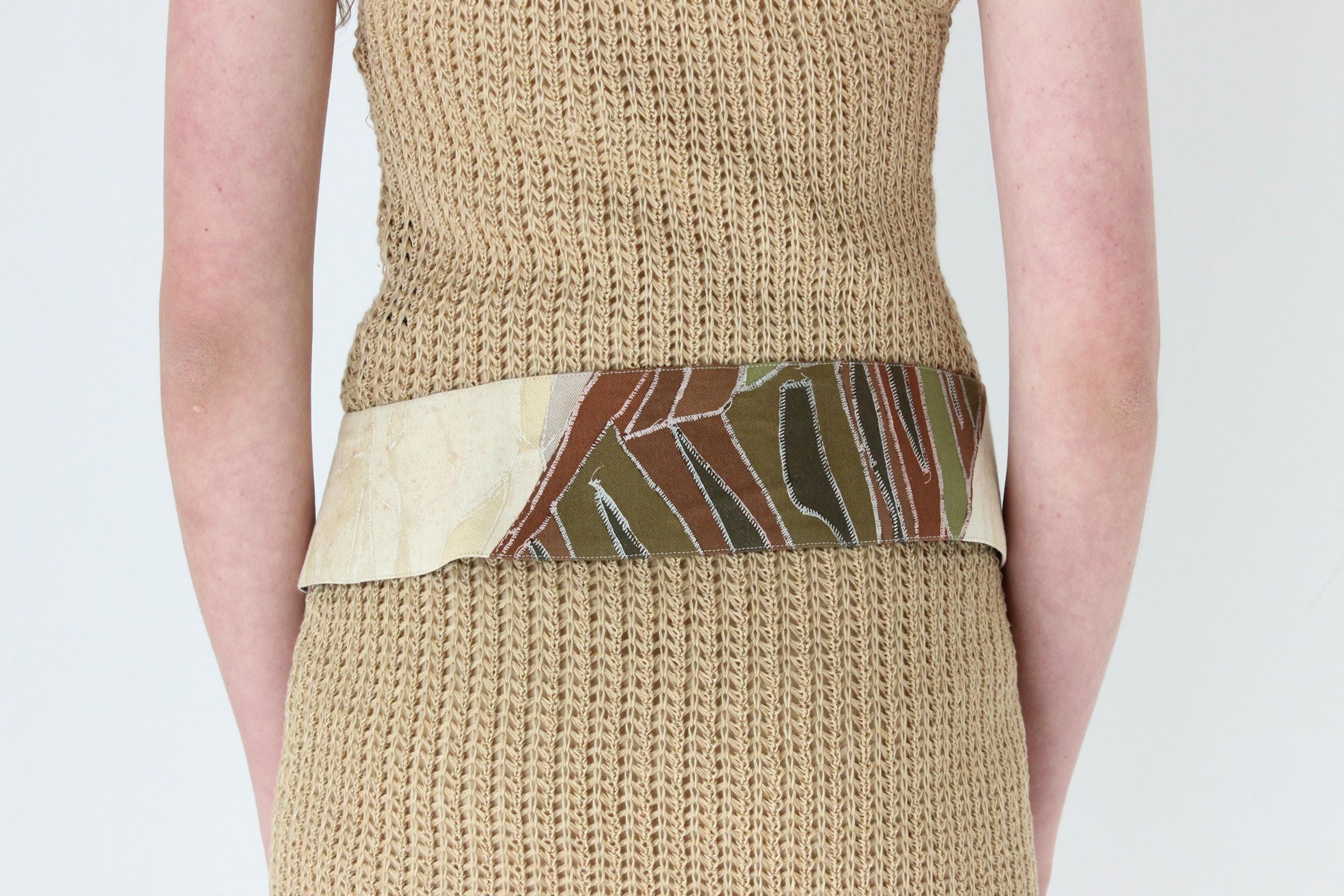 FRENCH COLLECTION Christian Dior Thick 'Patchwork' Belt