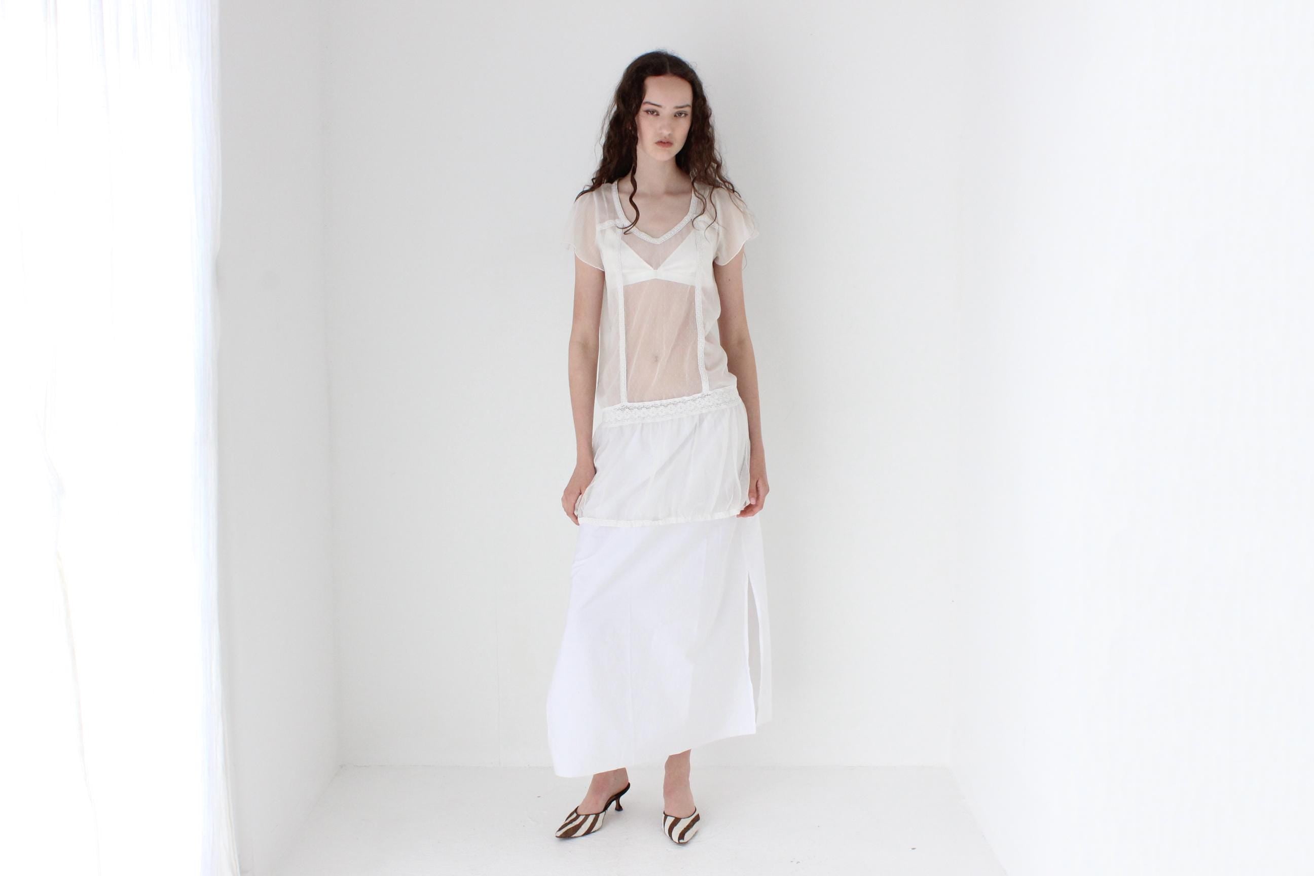 FRENCH COLLECTION Y2K Sheer Tulle Mesh Dress