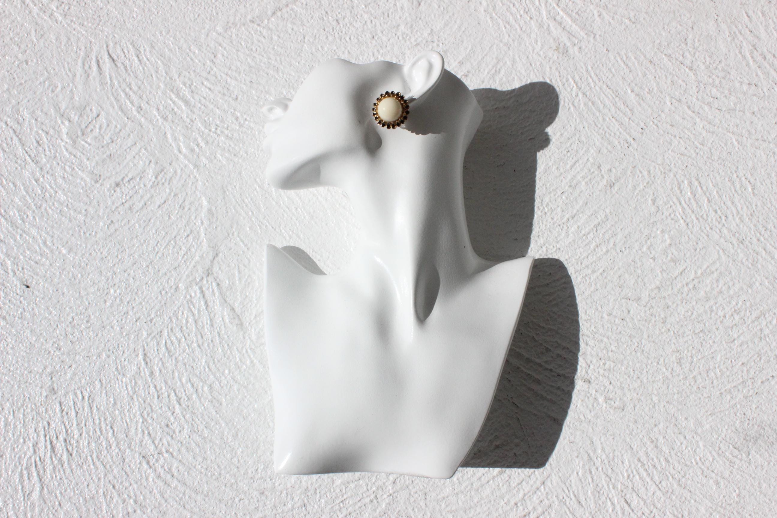 80s Baroque Gold & Ivory Clip Ons