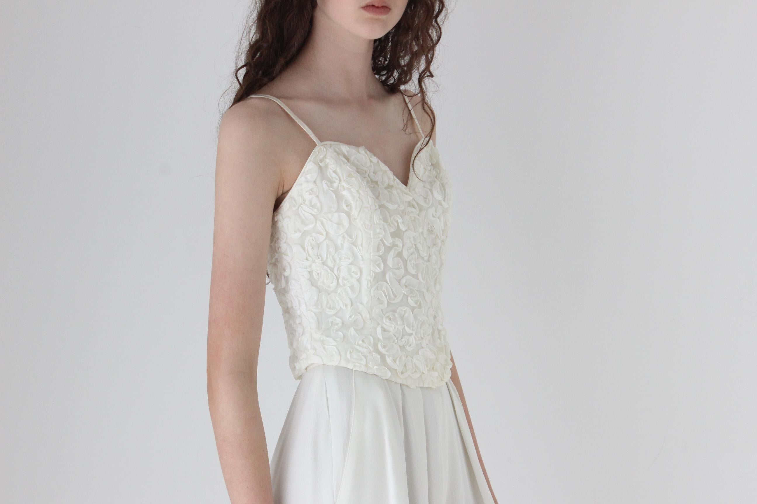 80s 3D Embroidered Corset