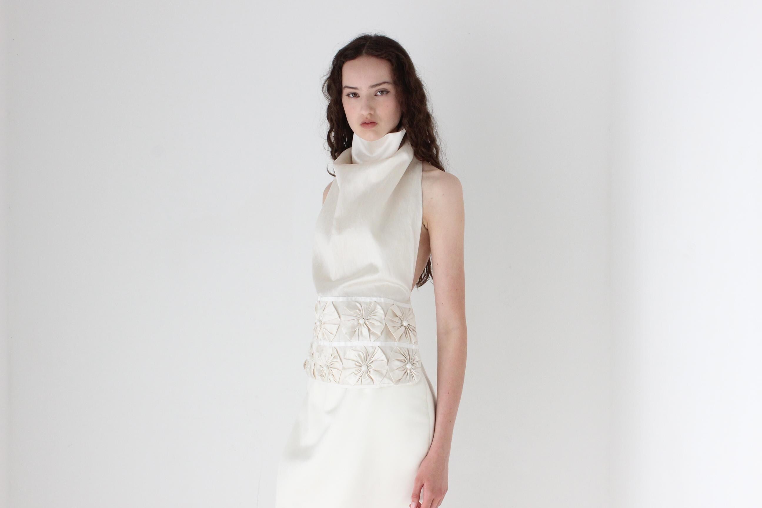 Avant Garde Pinwheel Pearl Halter Top