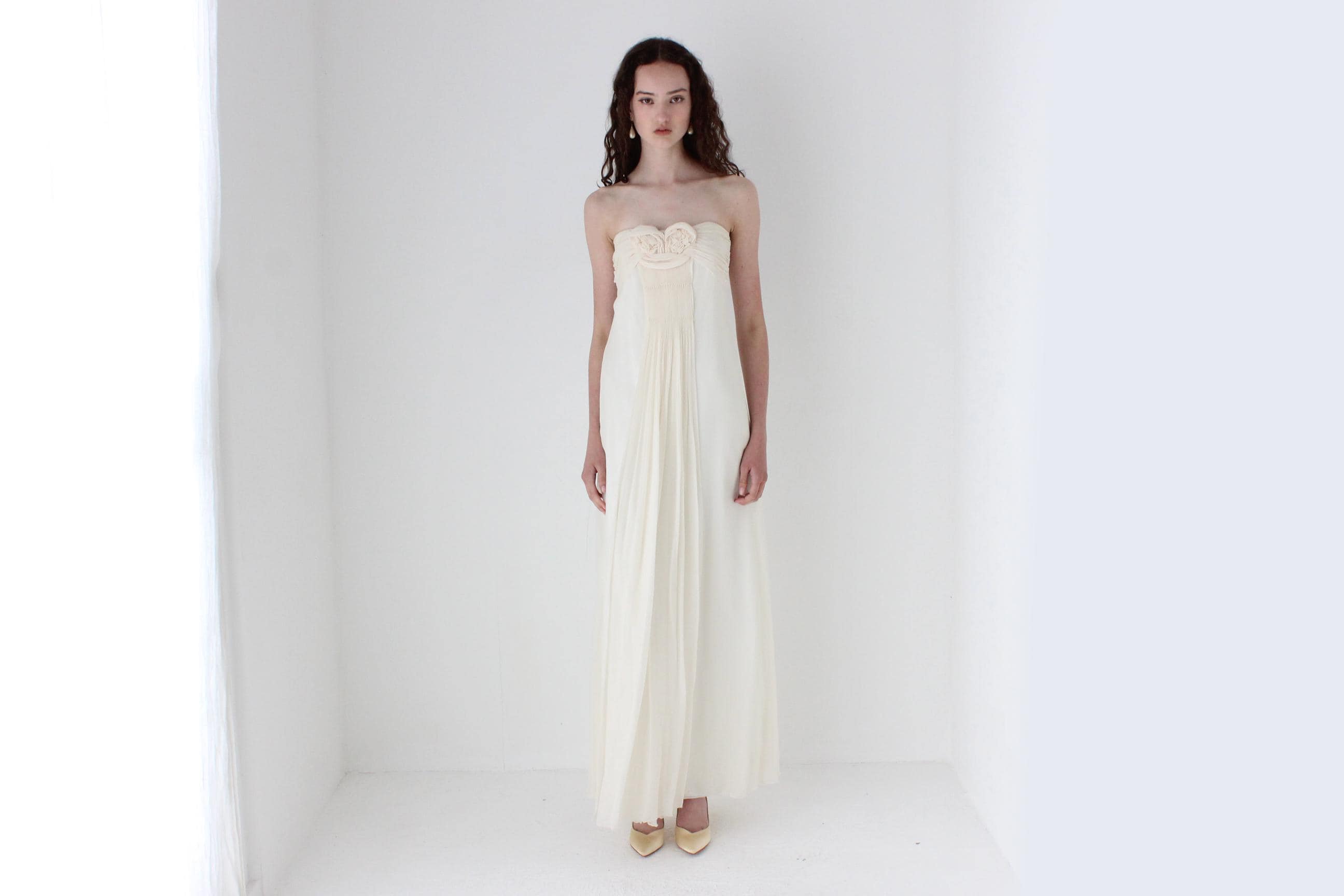2000s Lisa Ho Whimsical Silk Georgette Gown