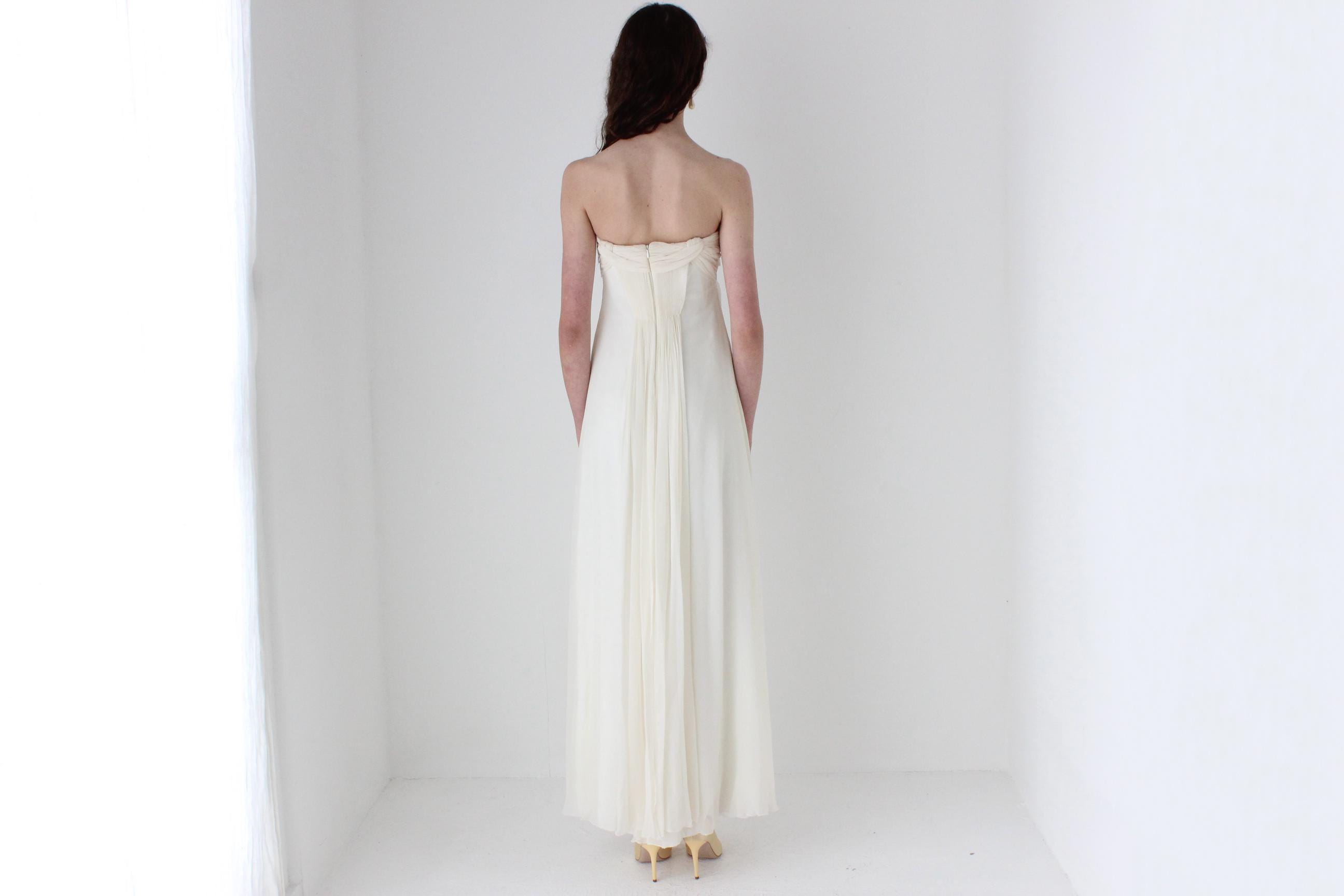 2000s Lisa Ho Whimsical Silk Georgette Gown
