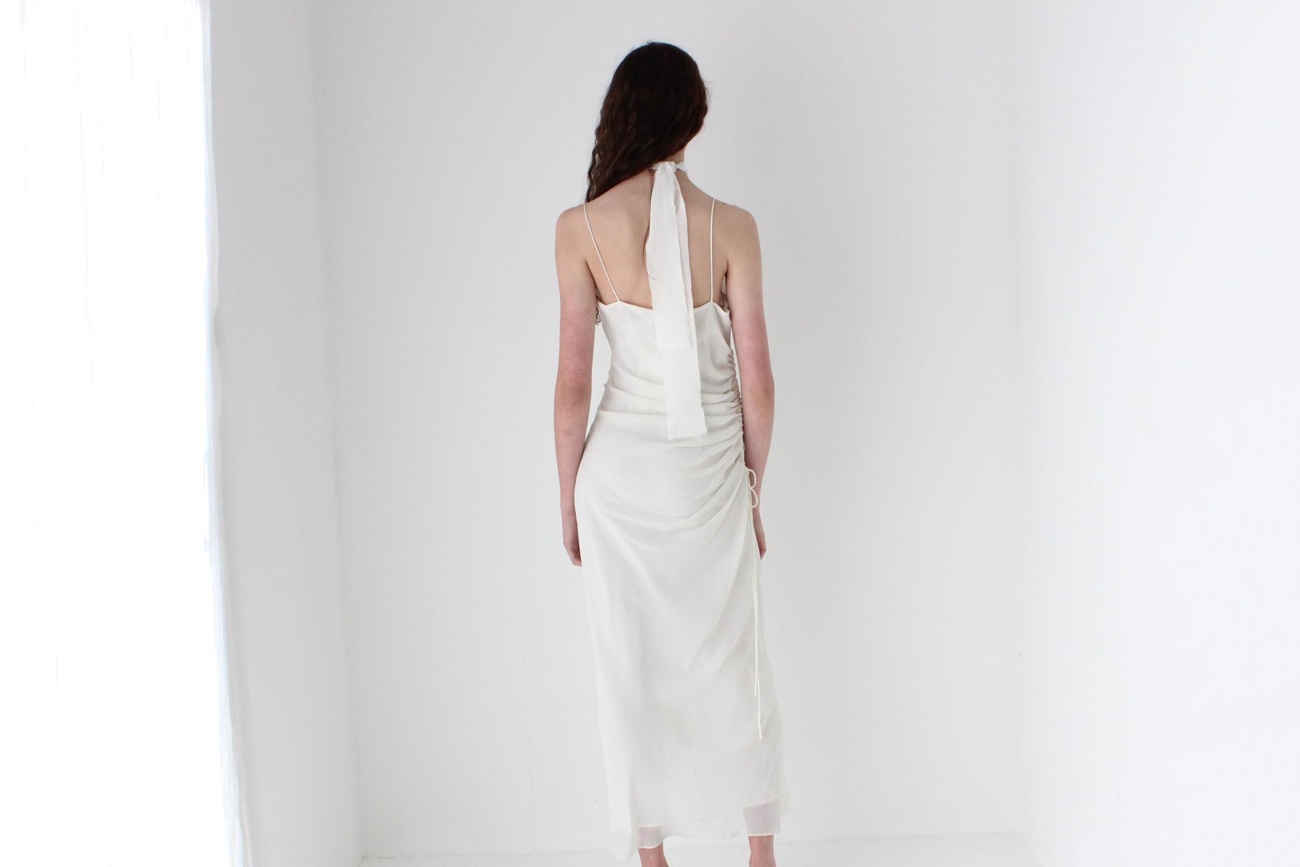 2003 Diane Freis Asymmetric Spaghetti Strap Dress