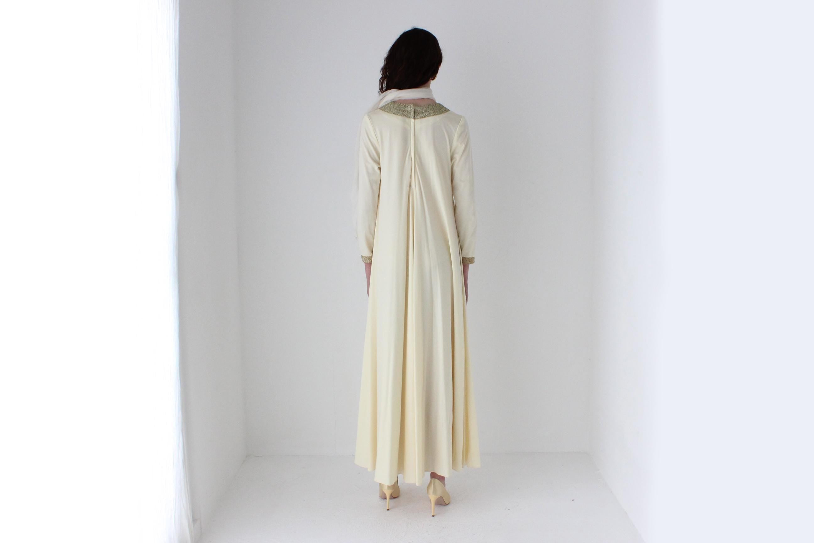 70s Disco Goddess Sweeping Jersey Dress