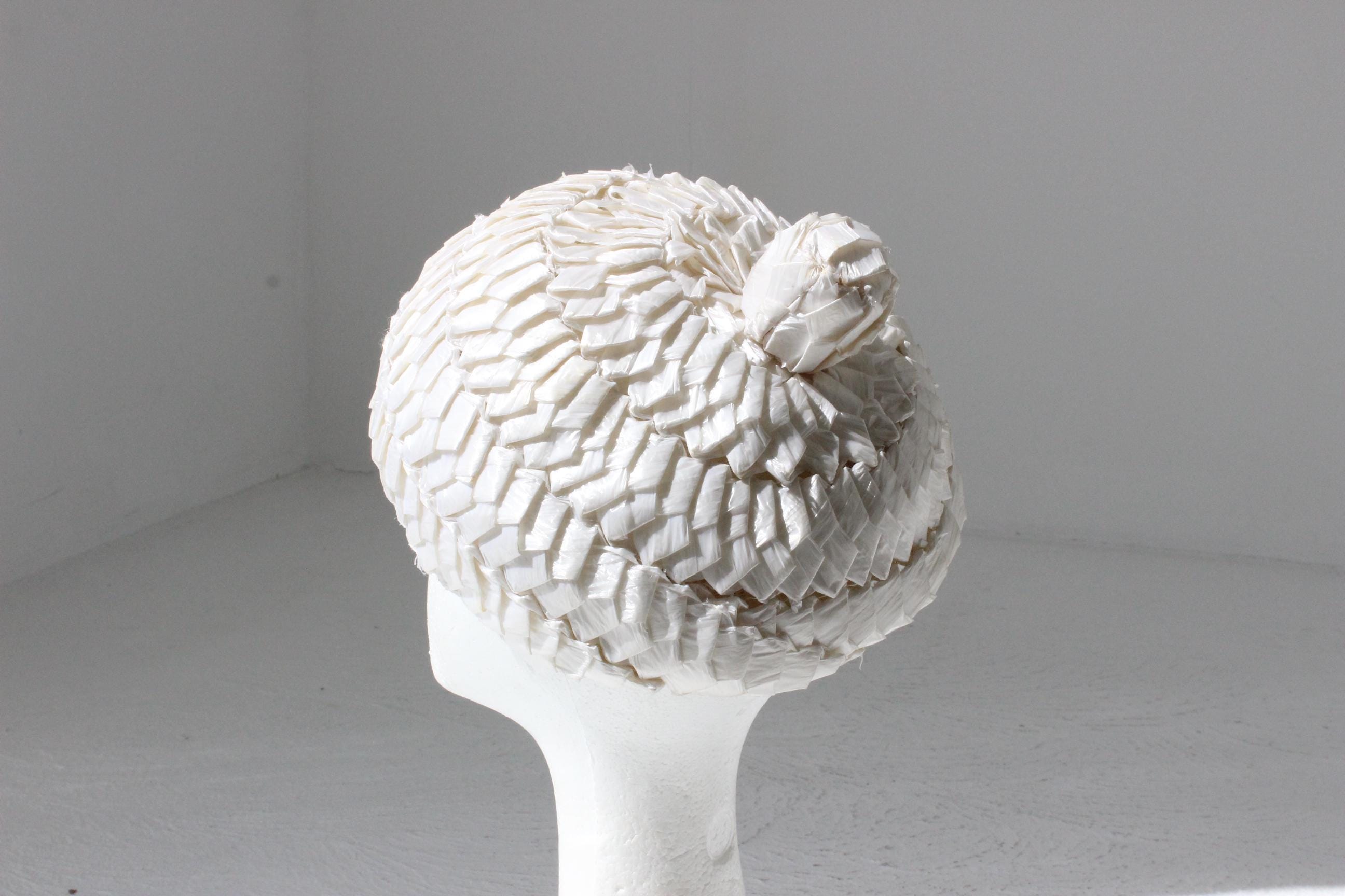 60s Woven Raffia 'Beret' Hat