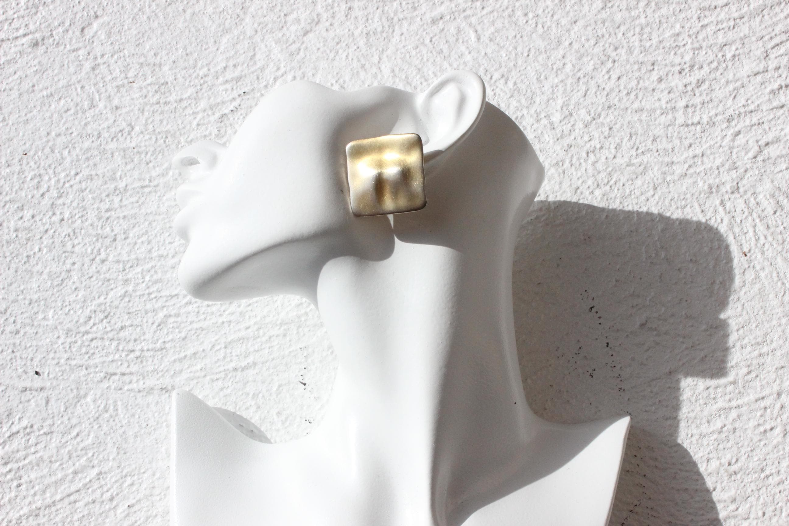 FRENCH COLLECTION 80s Brutalist Clip On Earrings by Maxine Denker