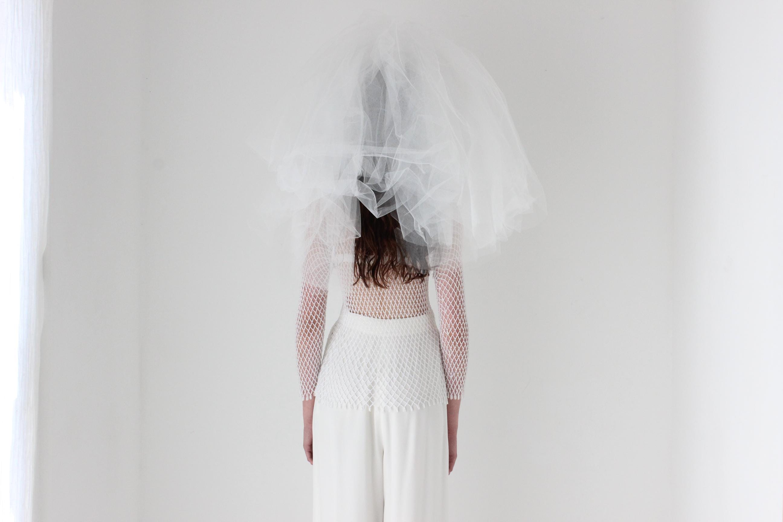 Outrageous 80s Voluminous Tulle Veil