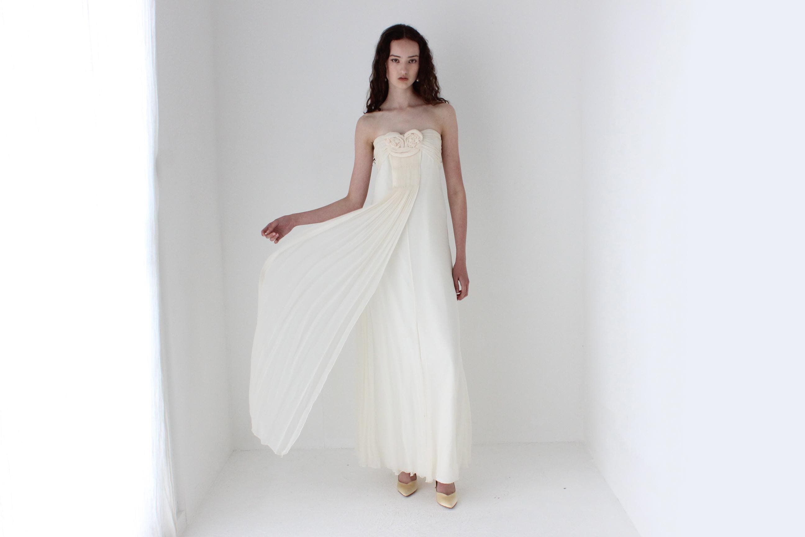2000s Lisa Ho Whimsical Silk Georgette Gown