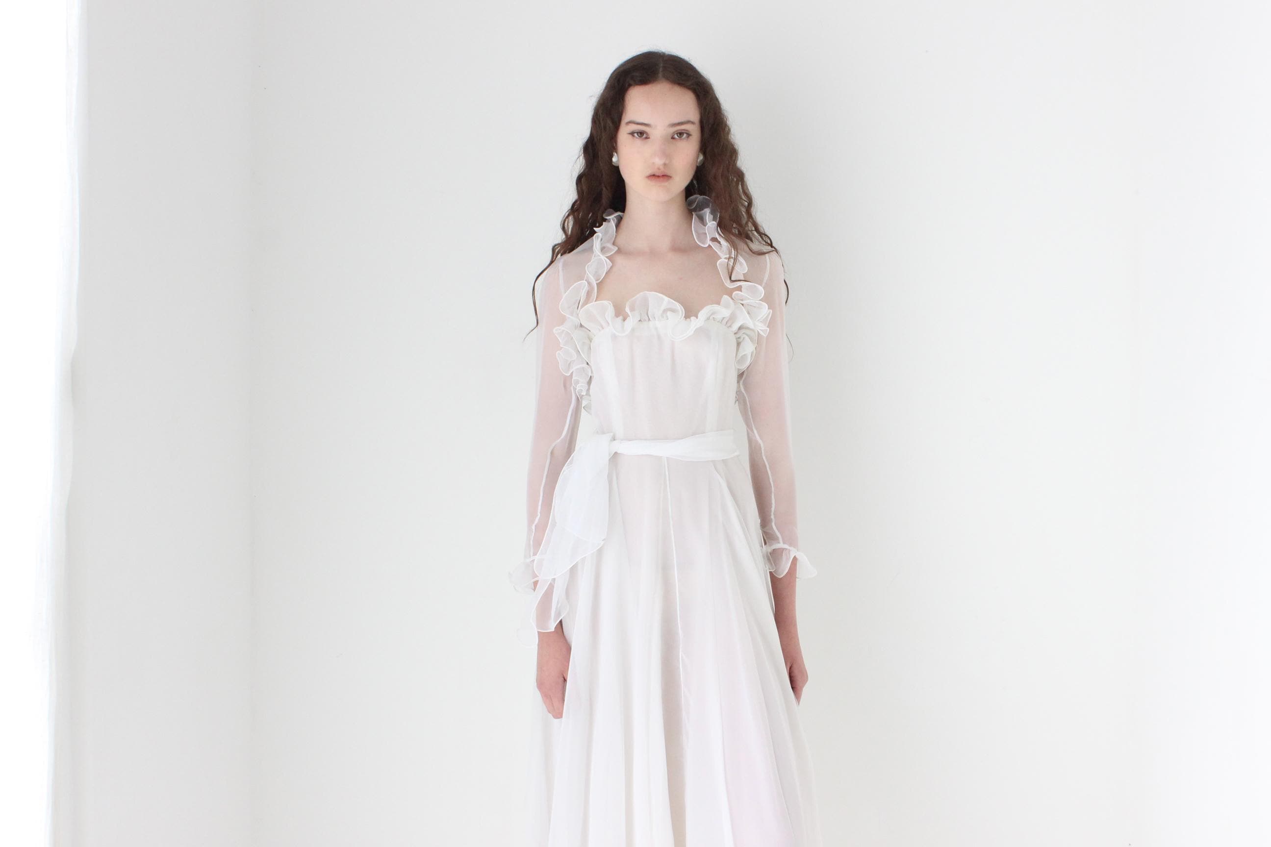 Historic 80s Merivale Hemmes Ruffle Dress & Bolero Set