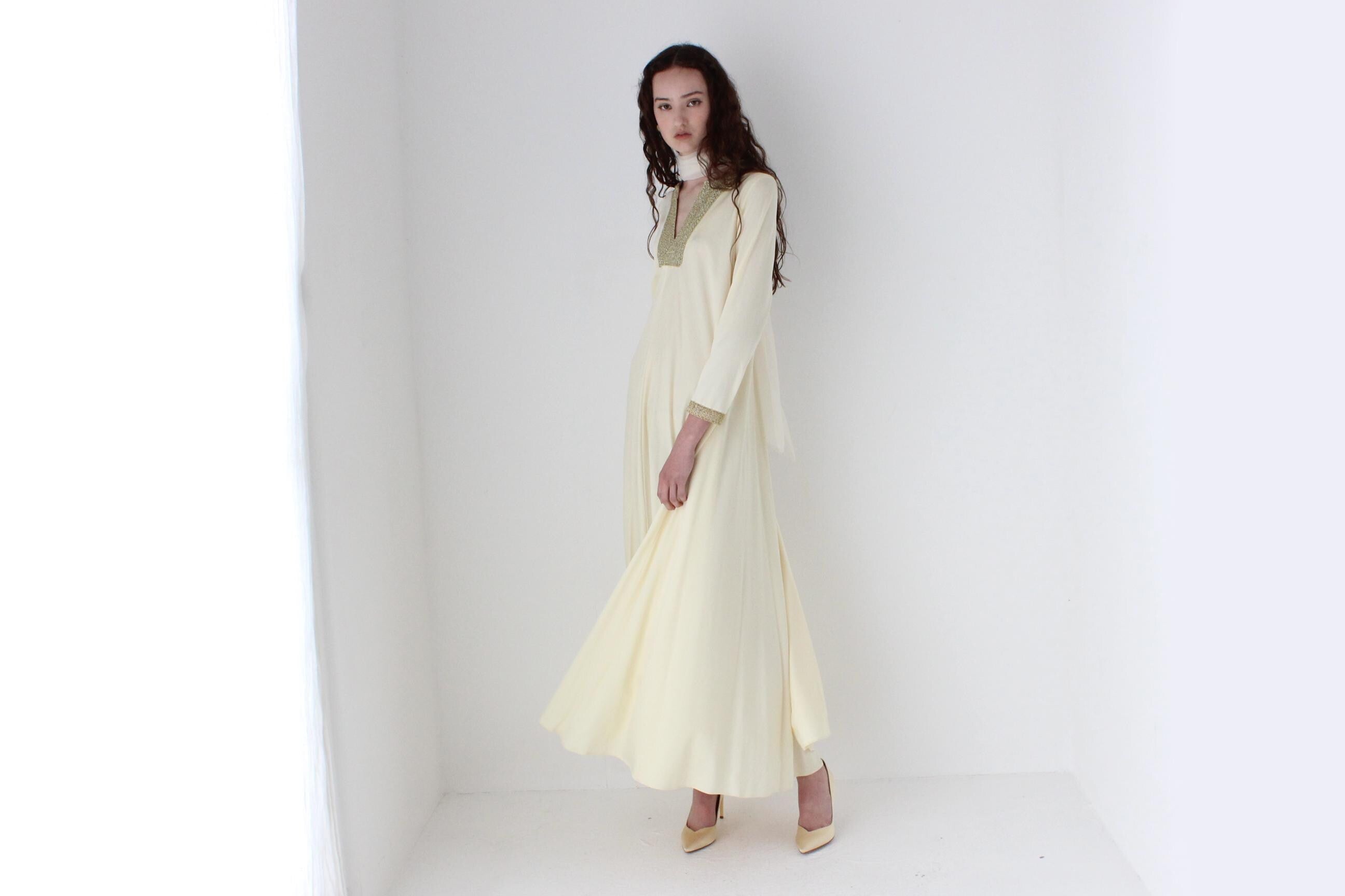 70s Disco Goddess Sweeping Jersey Dress