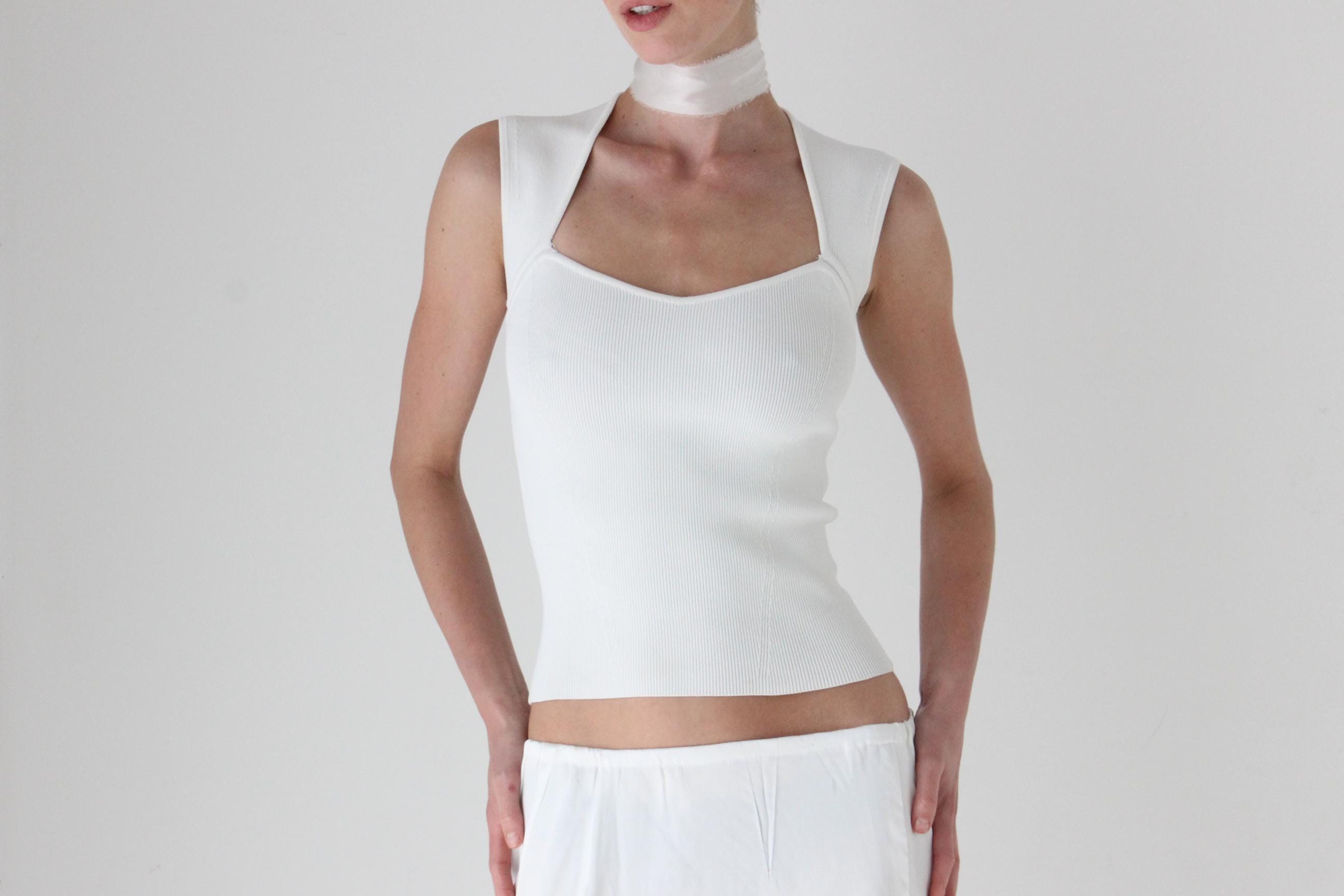2000s Solid Stretch Knit Tank