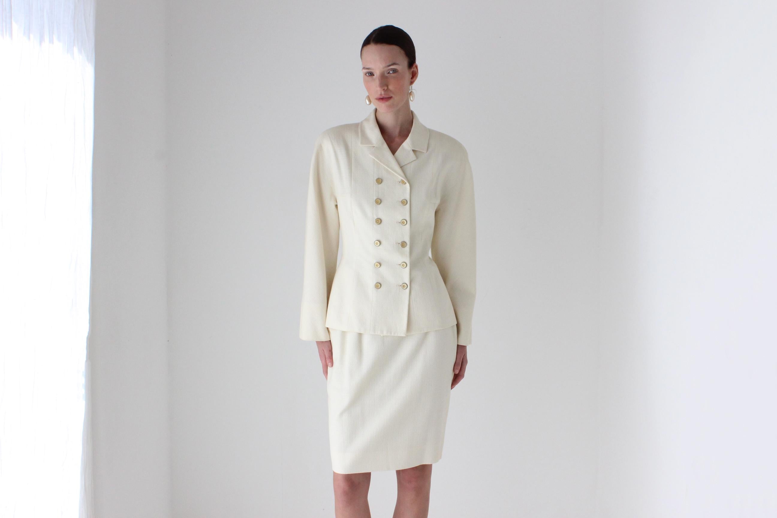 80s Karl Lagerfeld Raglan Shoulder Bridal Suit