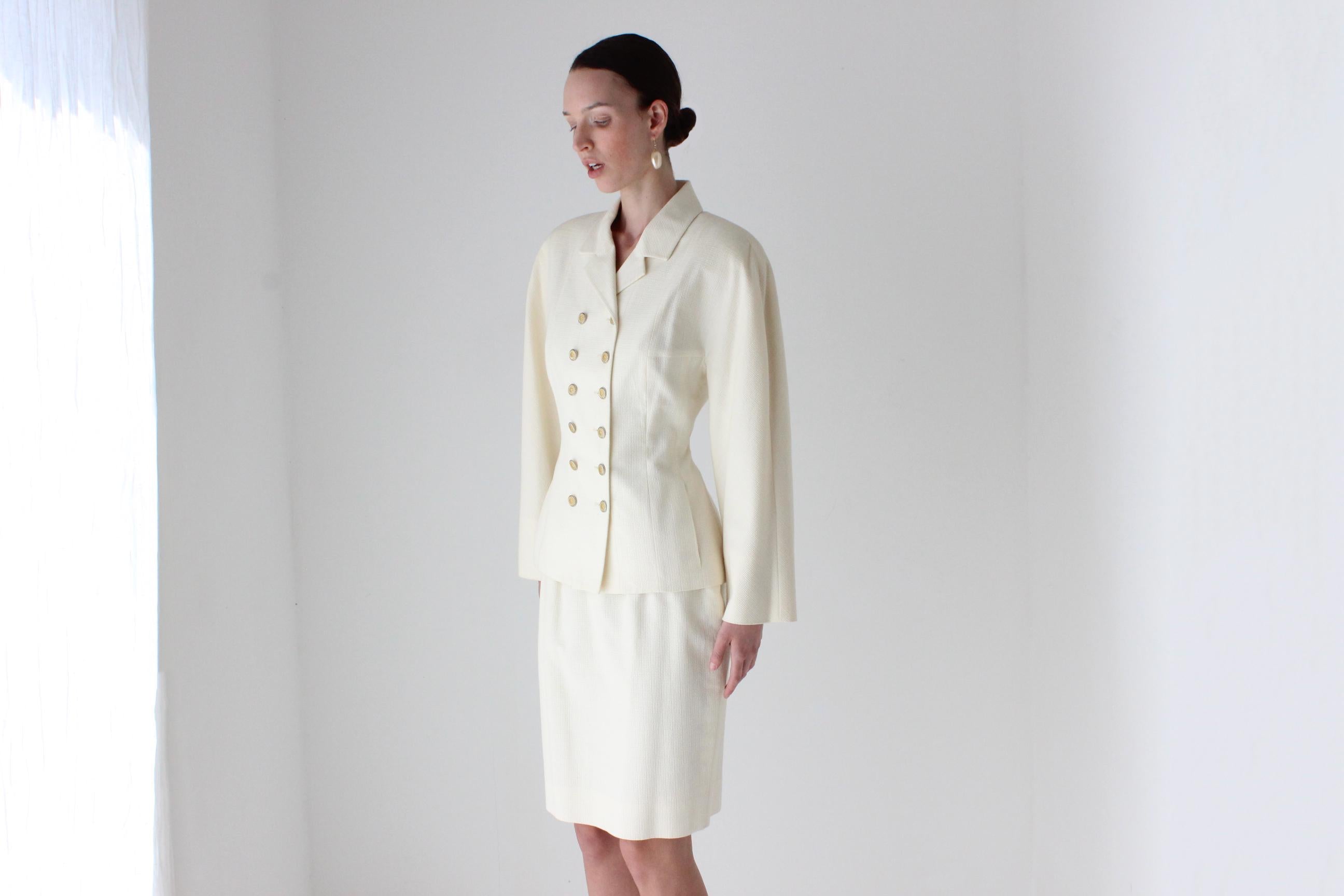 80s Karl Lagerfeld Raglan Shoulder Bridal Suit