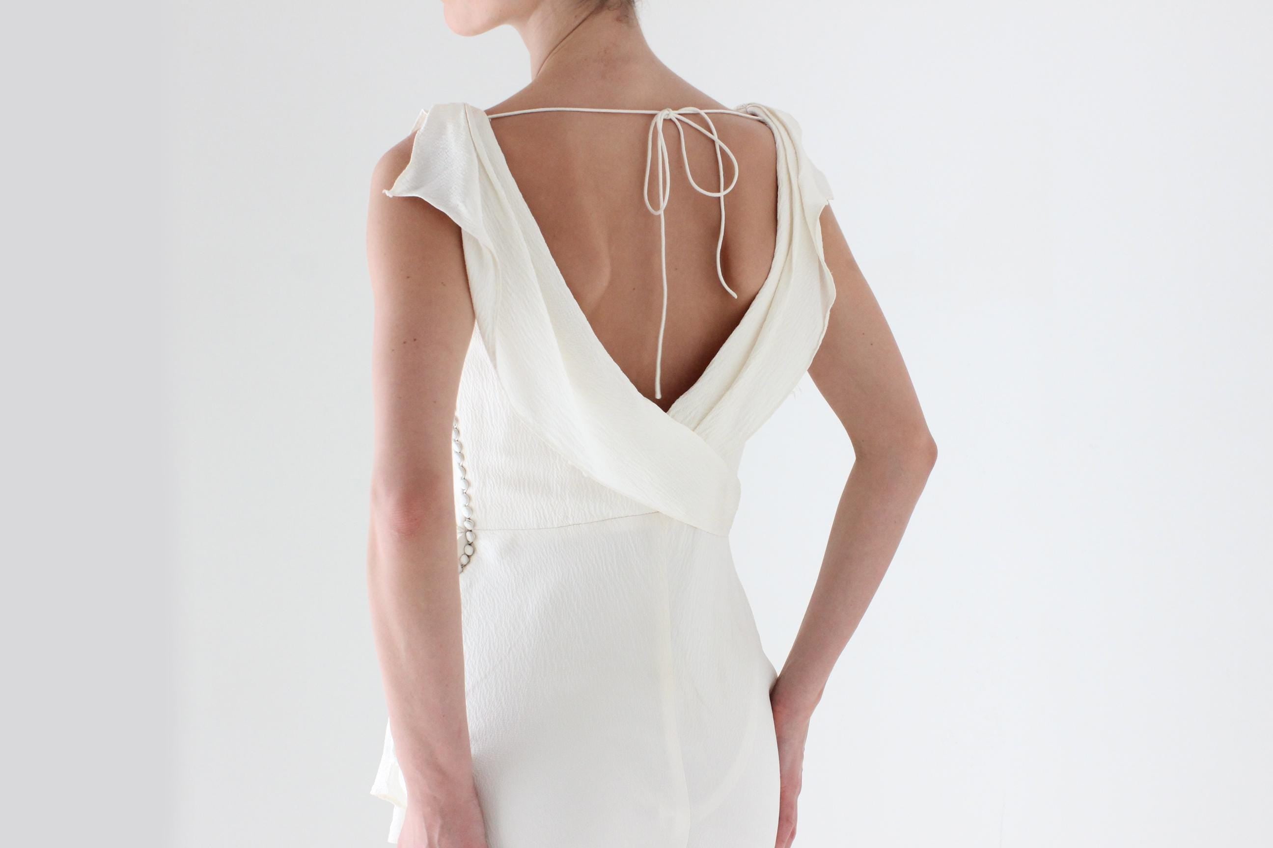 00s Does 30s Watters Brides Silk Flutter Gown