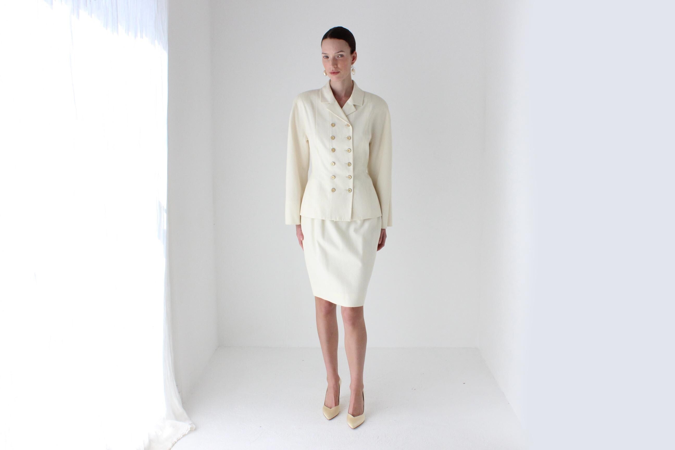 80s Karl Lagerfeld Raglan Shoulder Bridal Suit