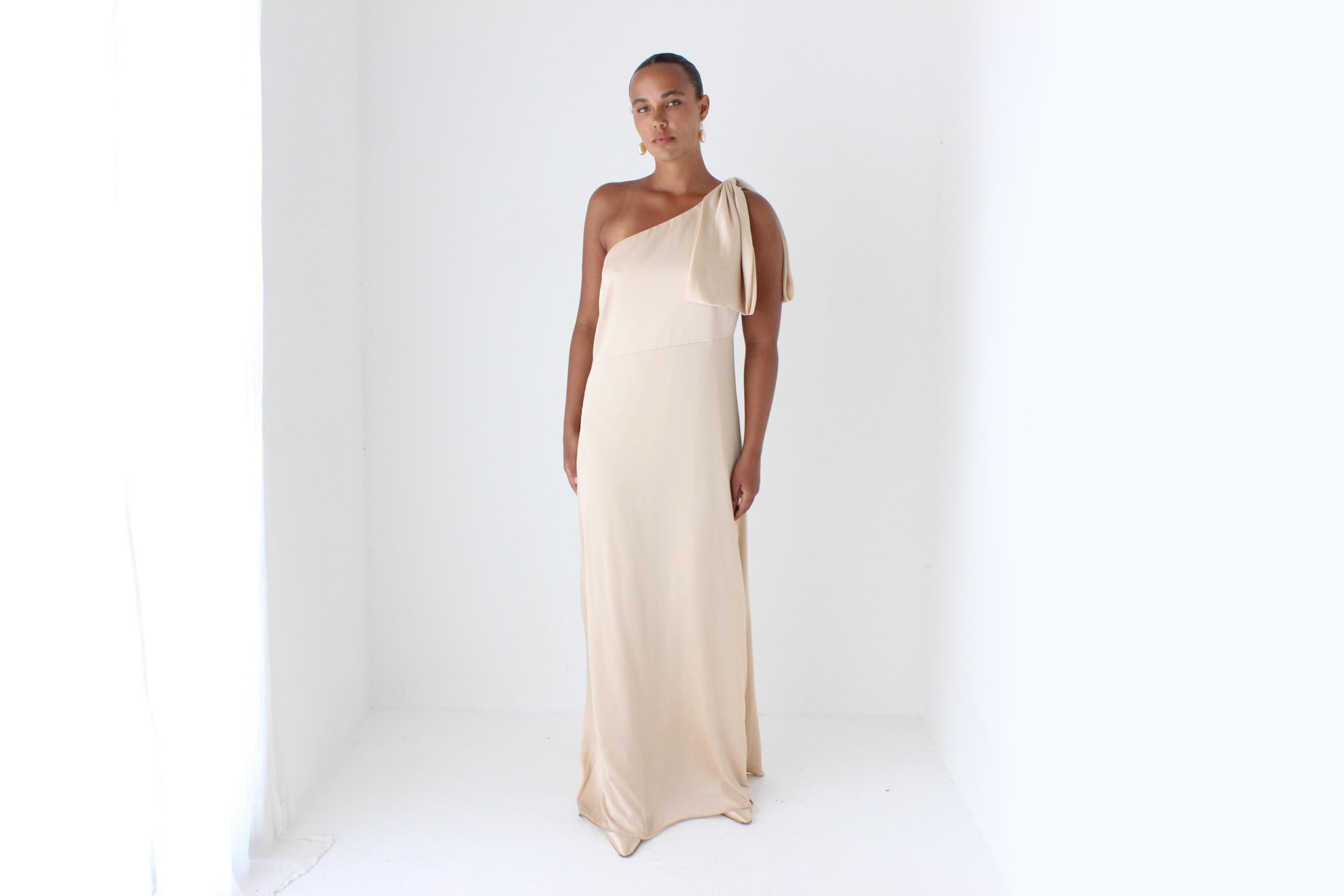 Sachin & Babi One Shoulder Rosewater Gown