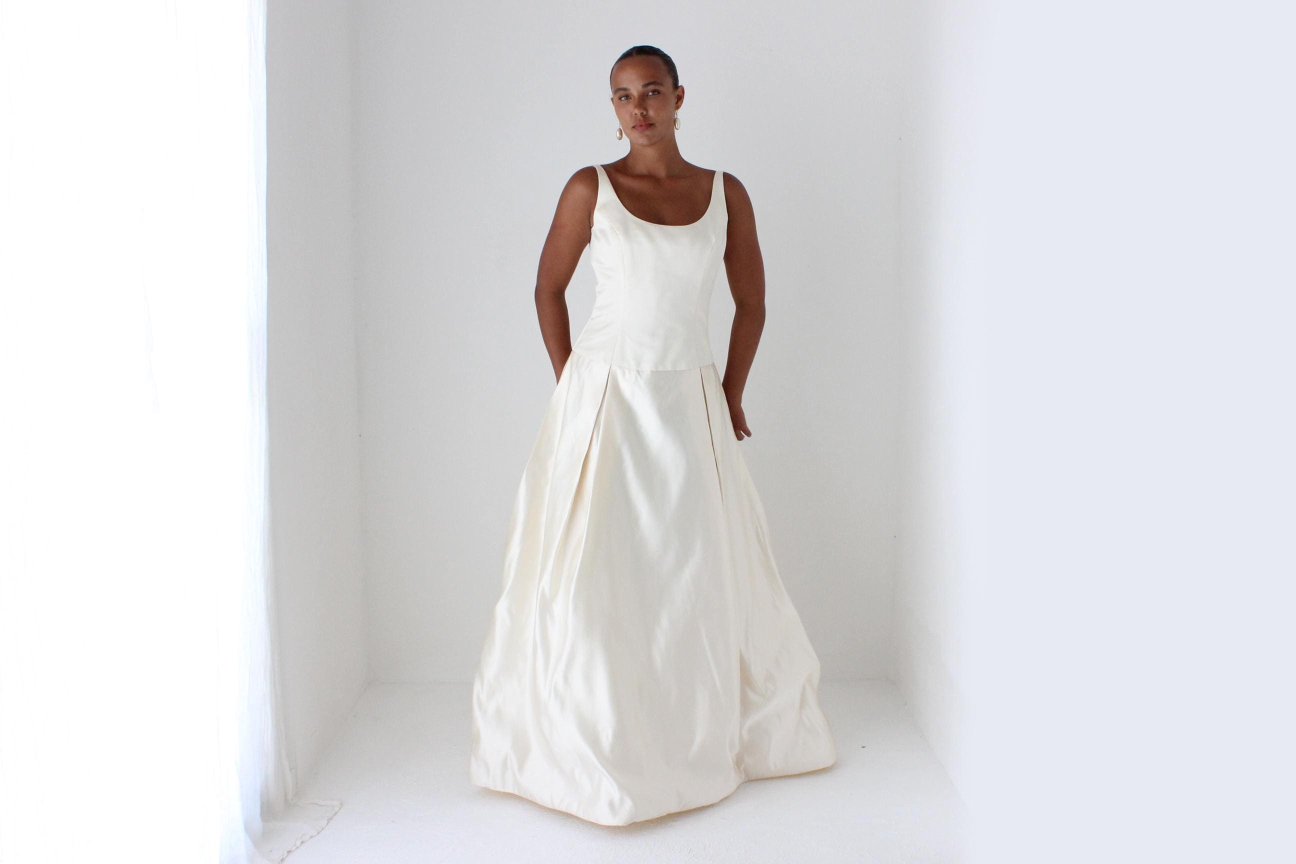 90s Jim Hjelm Minimal Candlelight Silk Gown