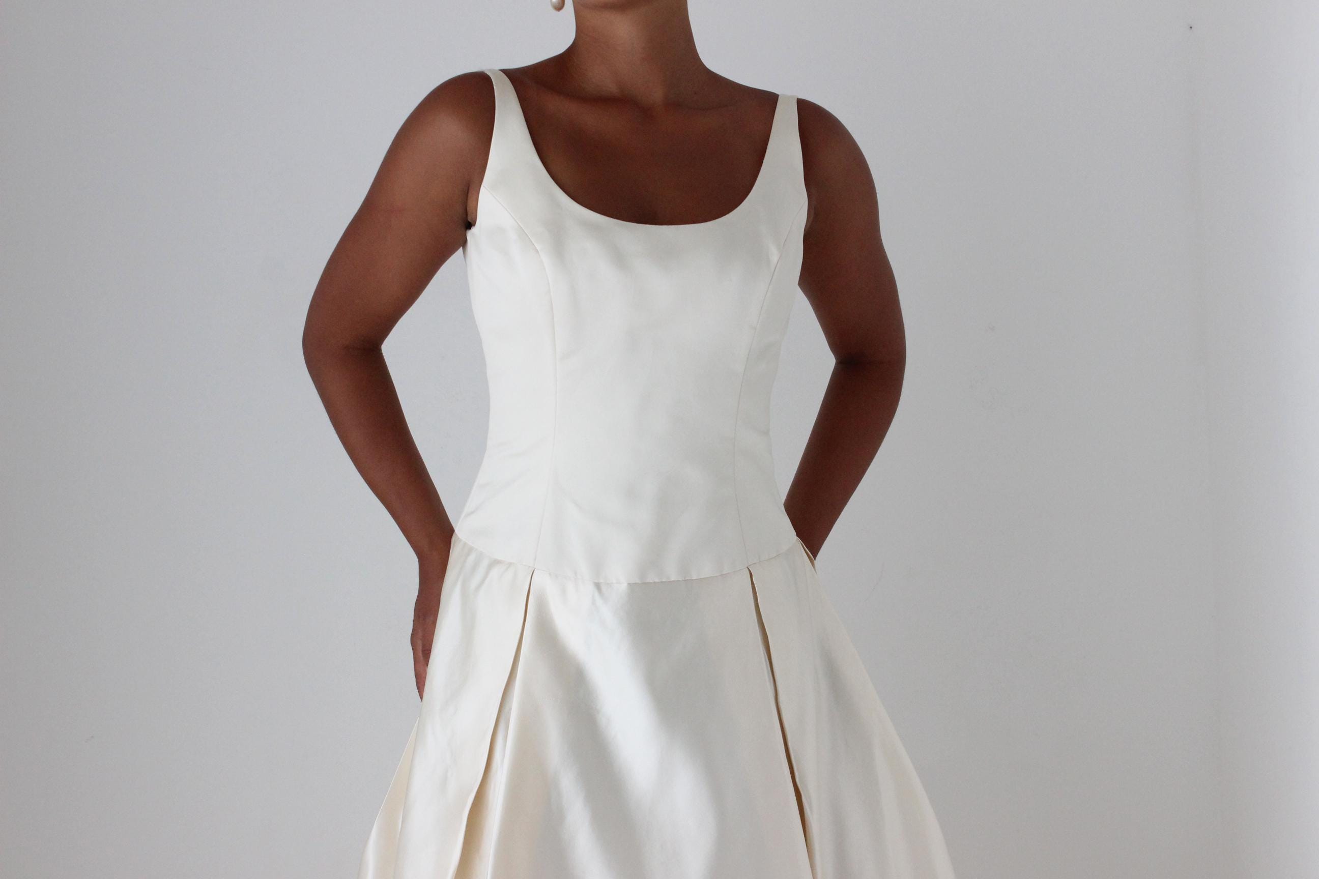 90s Jim Hjelm Minimal Candlelight Silk Gown