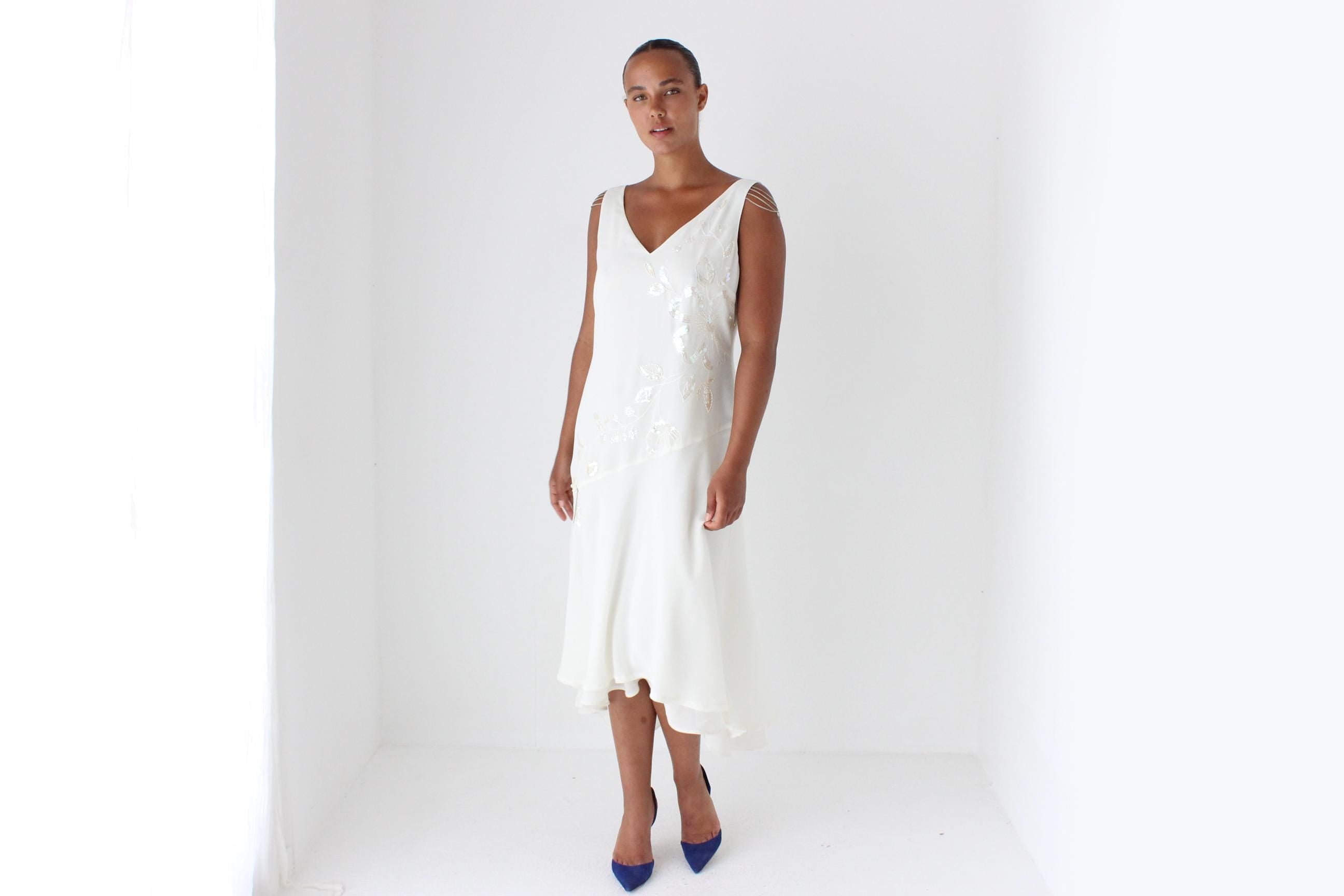 Y2K Asymmetric Jagged Hem Cocktail Dress
