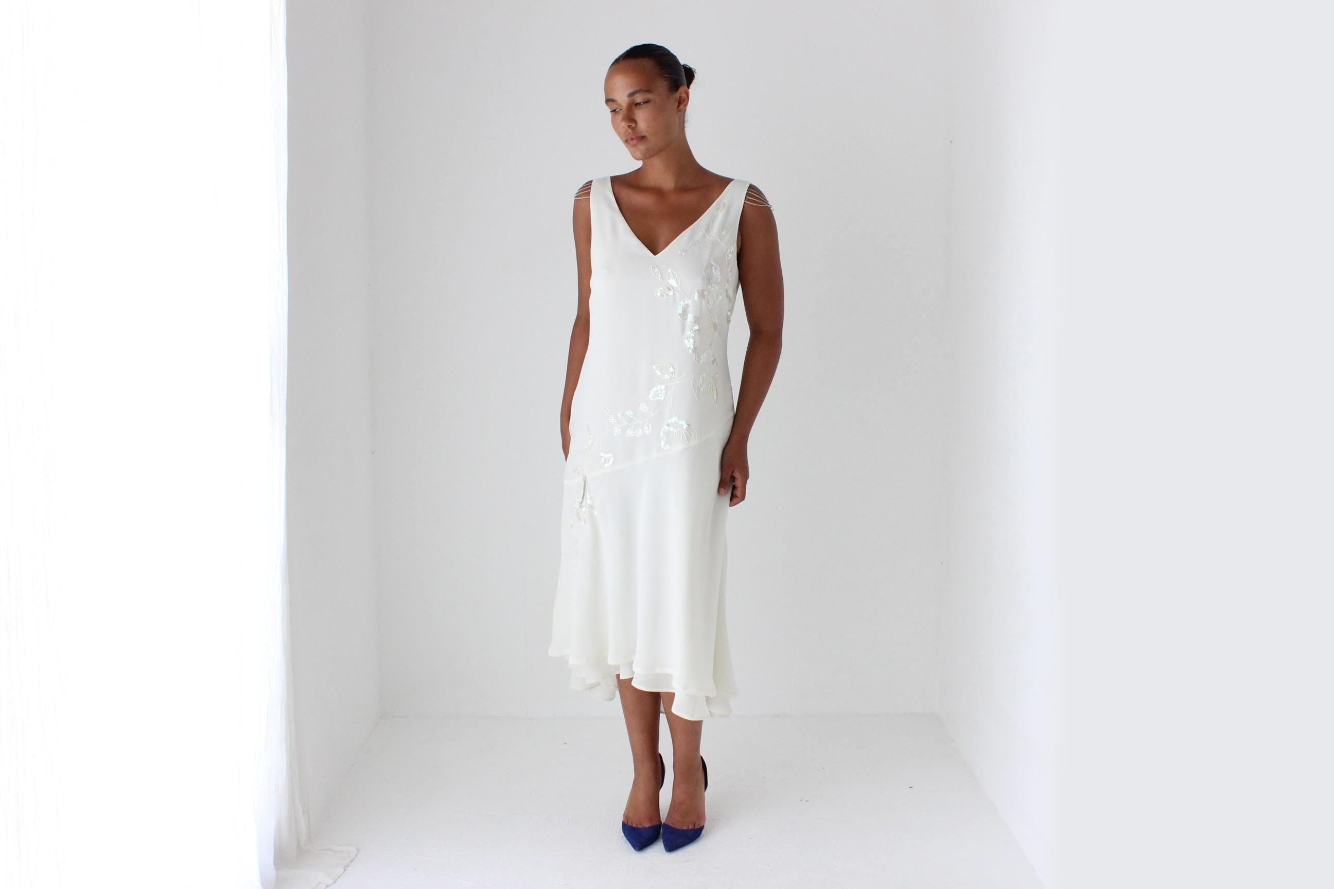 Y2K Asymmetric Jagged Hem Cocktail Dress