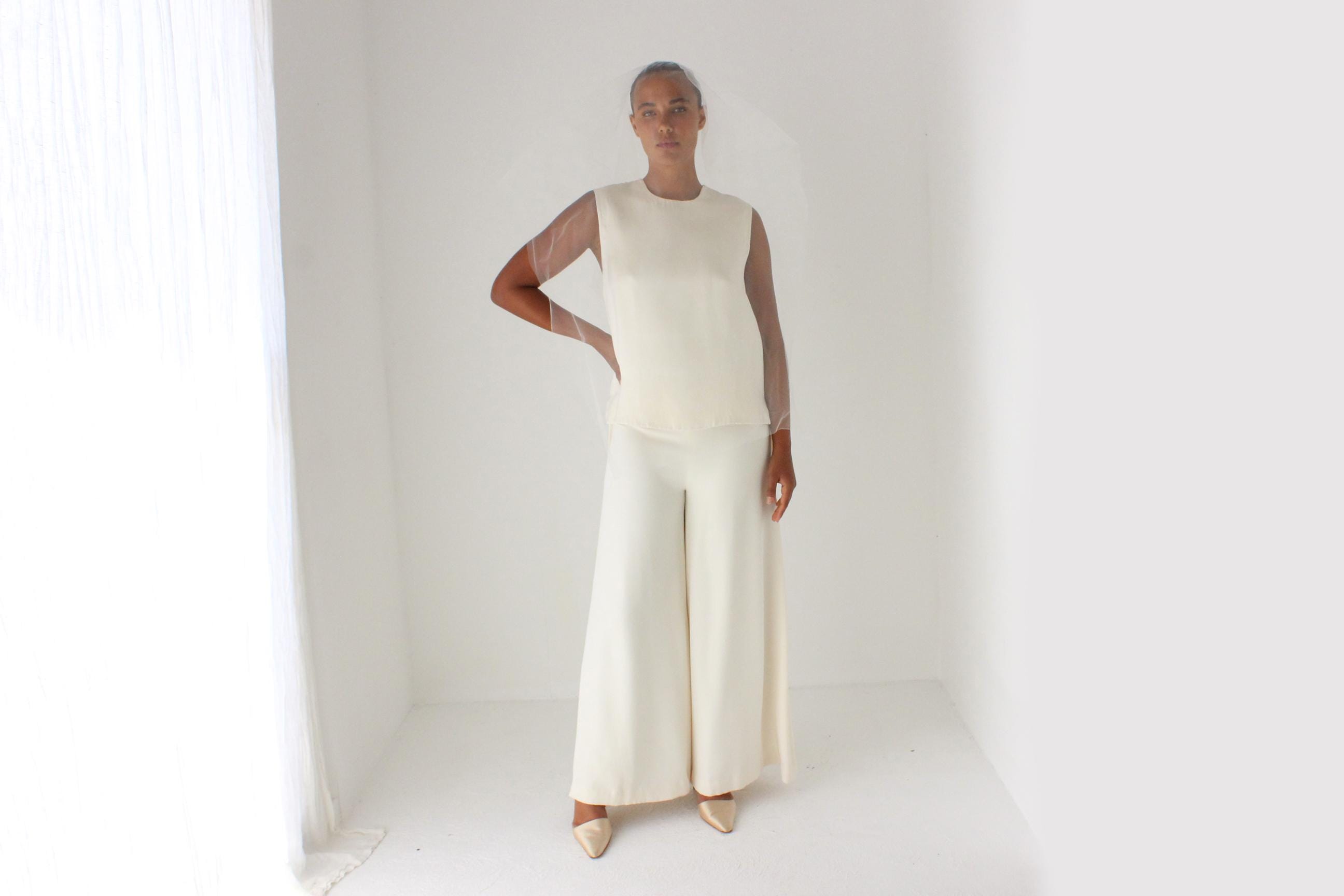 2000s Minimal Calvin Klein Satin Top