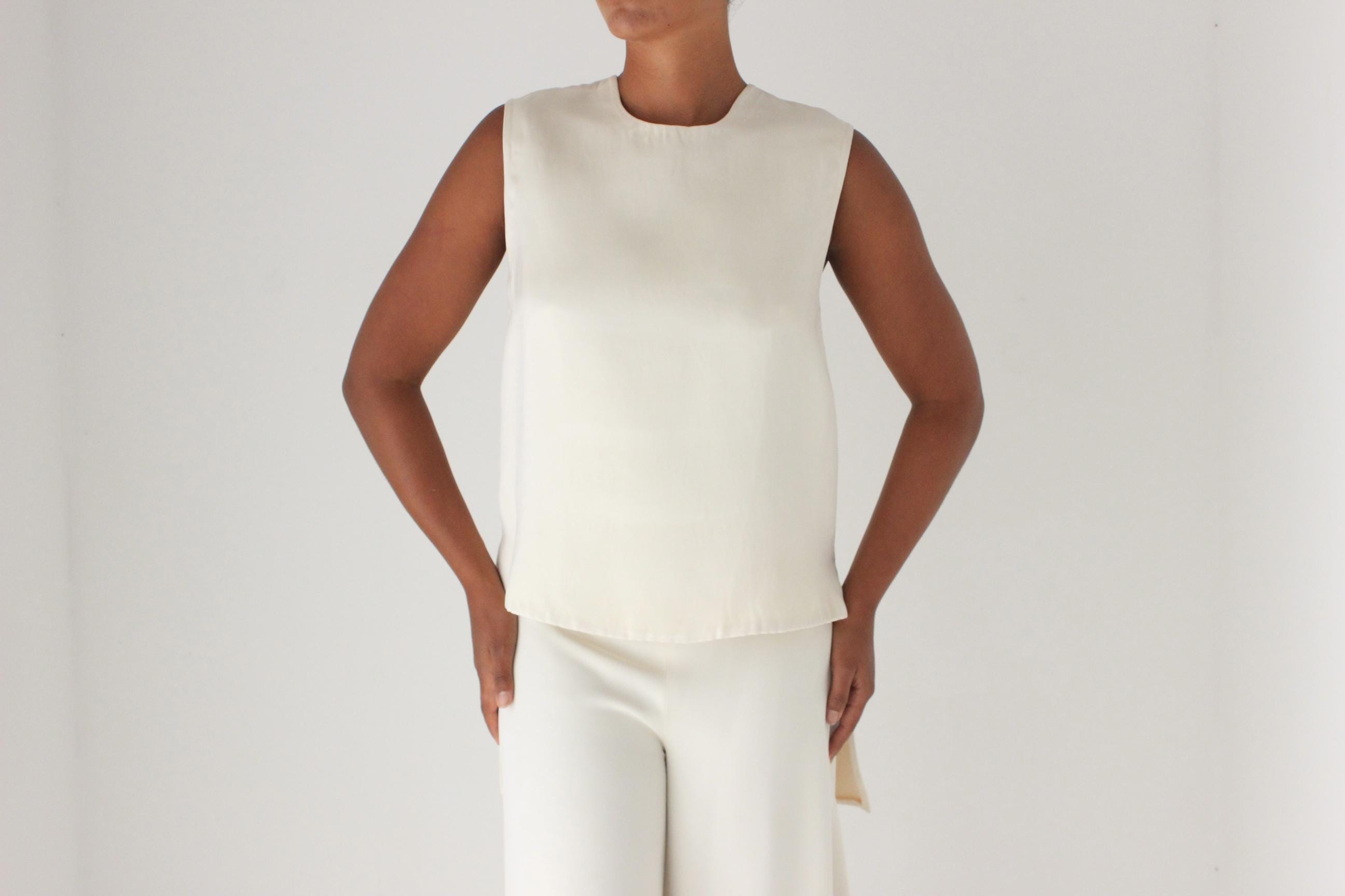 2000s Minimal Calvin Klein Satin Top