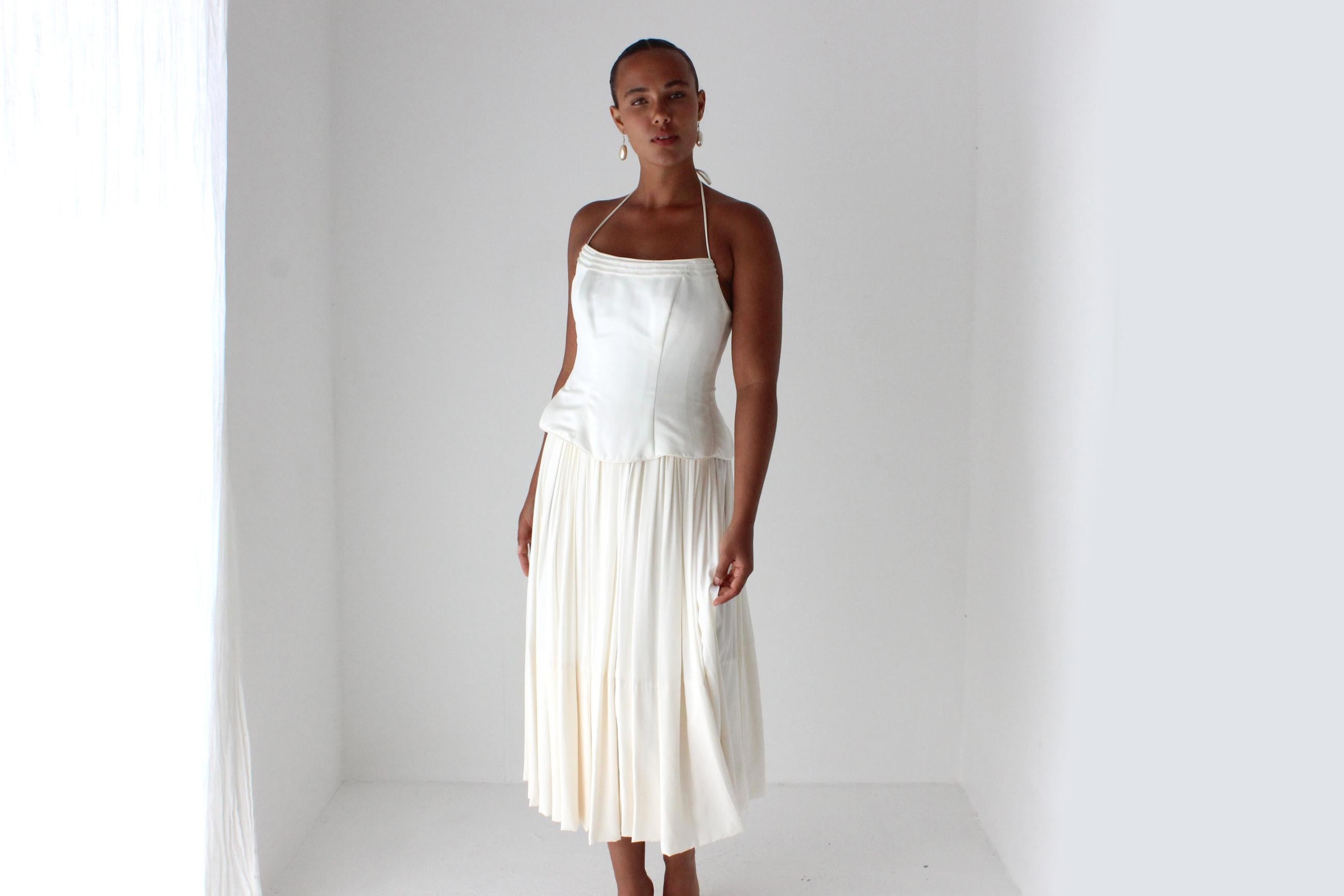 Sublime Custom Made 80s Pure Silk Circle Skirt