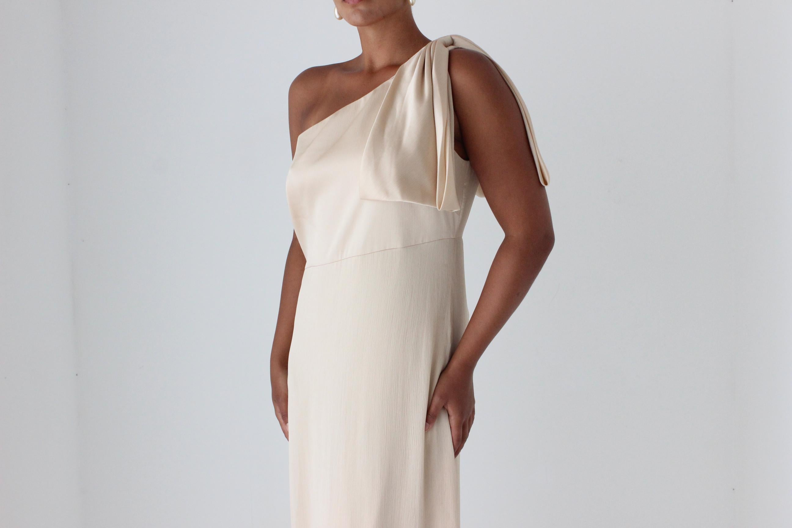 Sachin & Babi One Shoulder Rosewater Gown