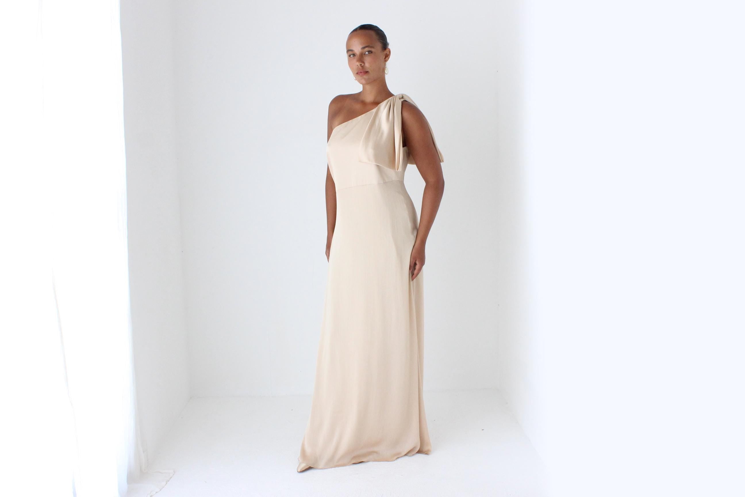 Sachin & Babi One Shoulder Rosewater Gown