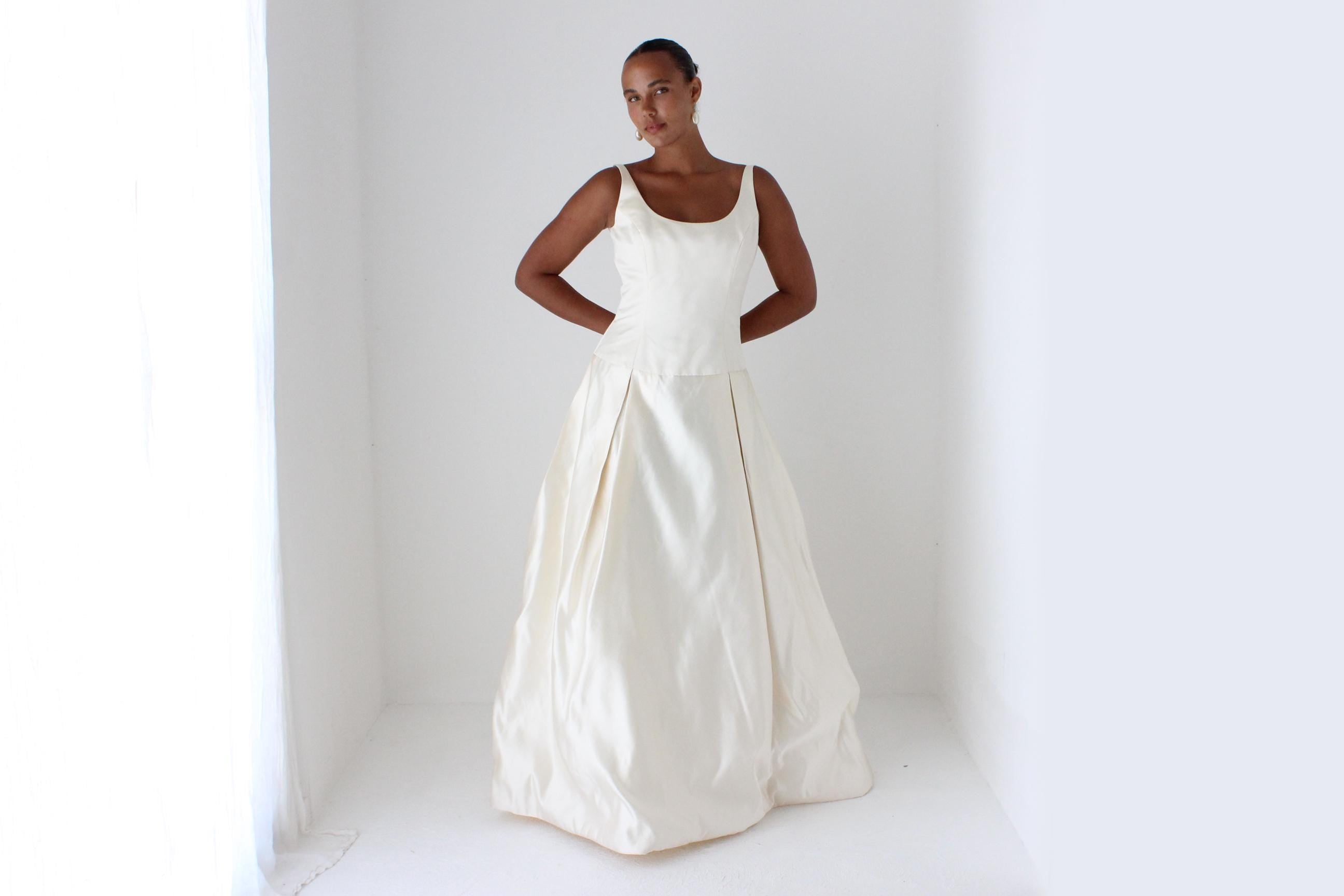 90s Jim Hjelm Minimal Candlelight Silk Gown