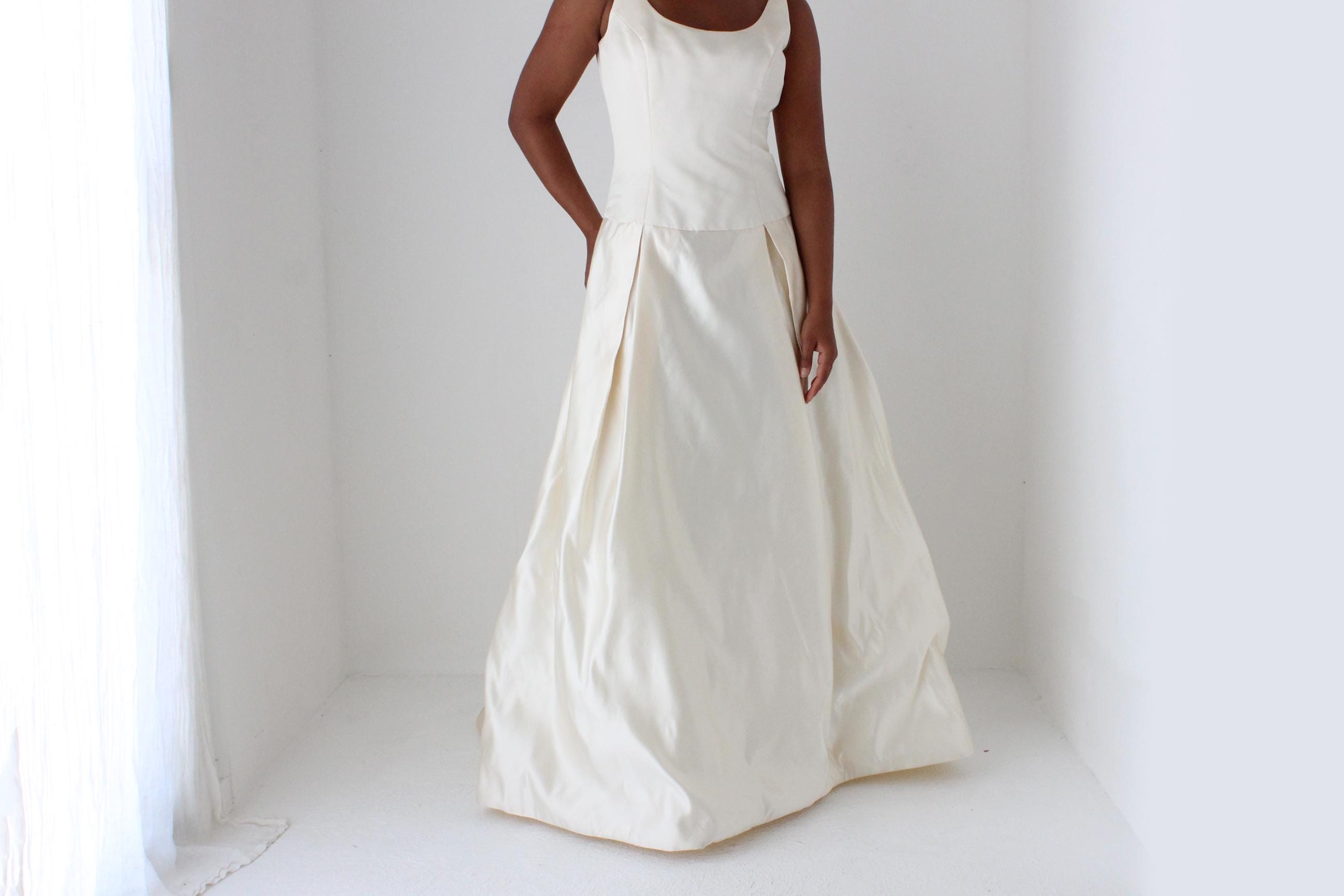 90s Jim Hjelm Minimal Candlelight Silk Gown
