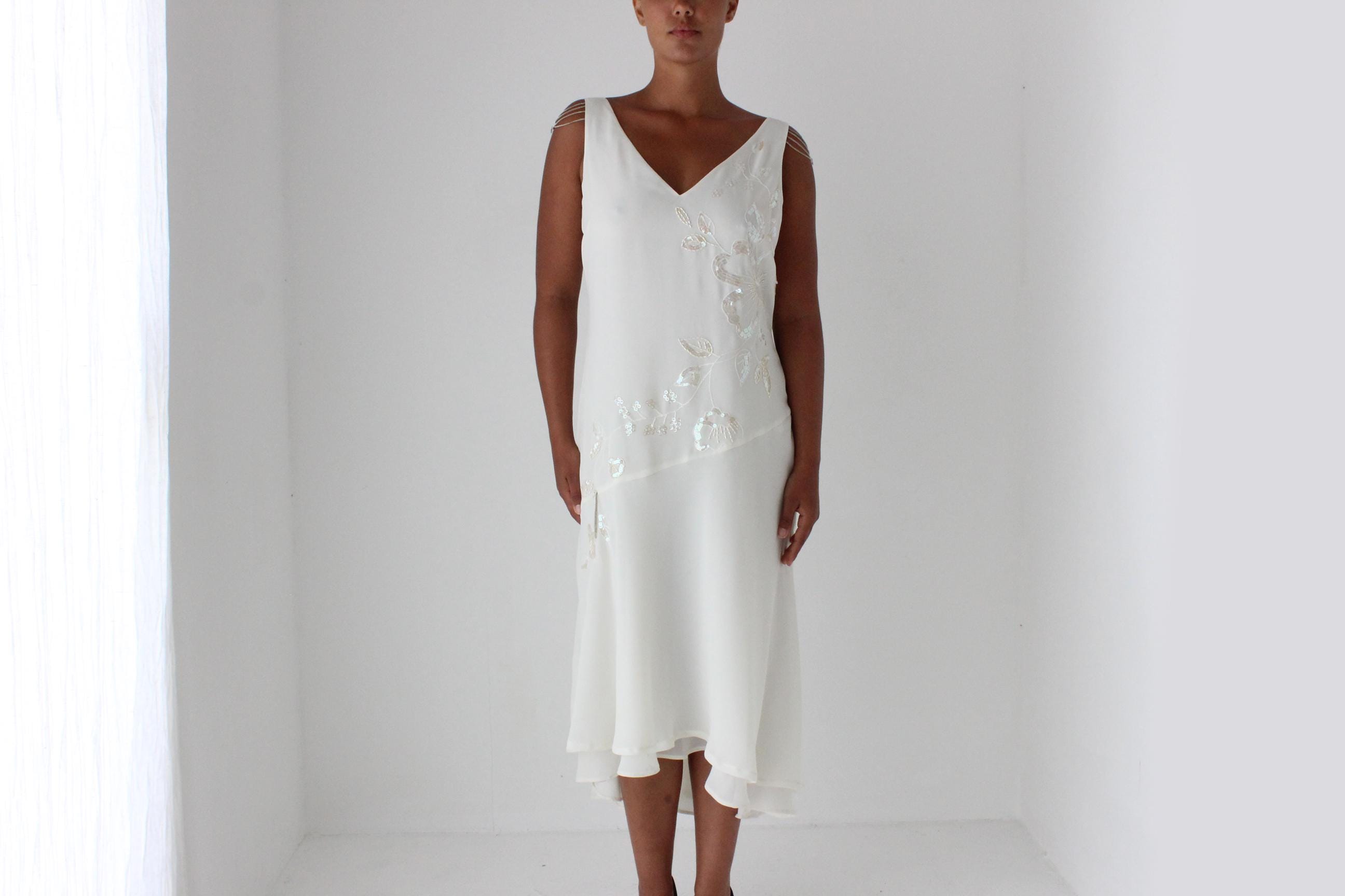 Y2K Asymmetric Jagged Hem Cocktail Dress