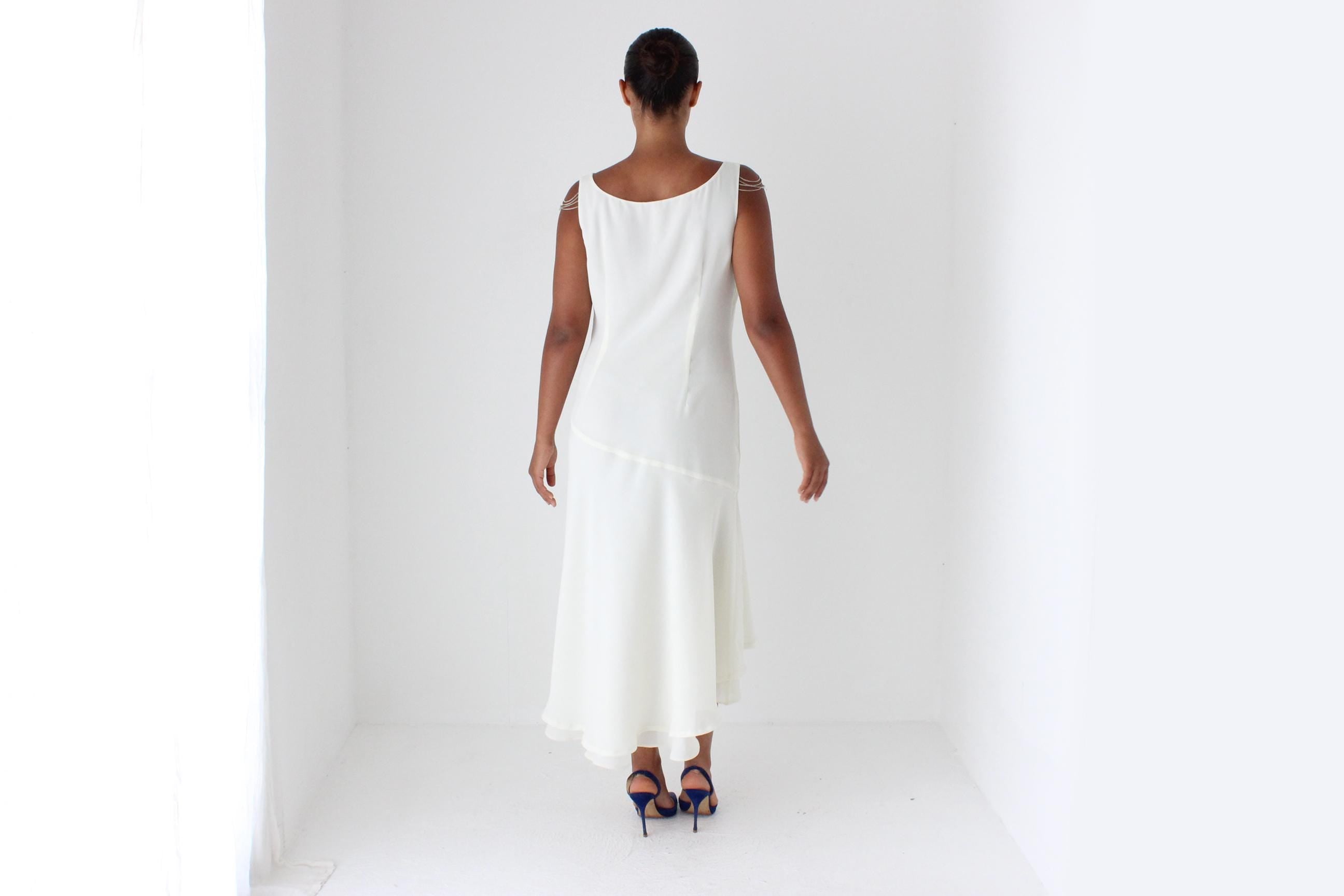 Y2K Asymmetric Jagged Hem Cocktail Dress