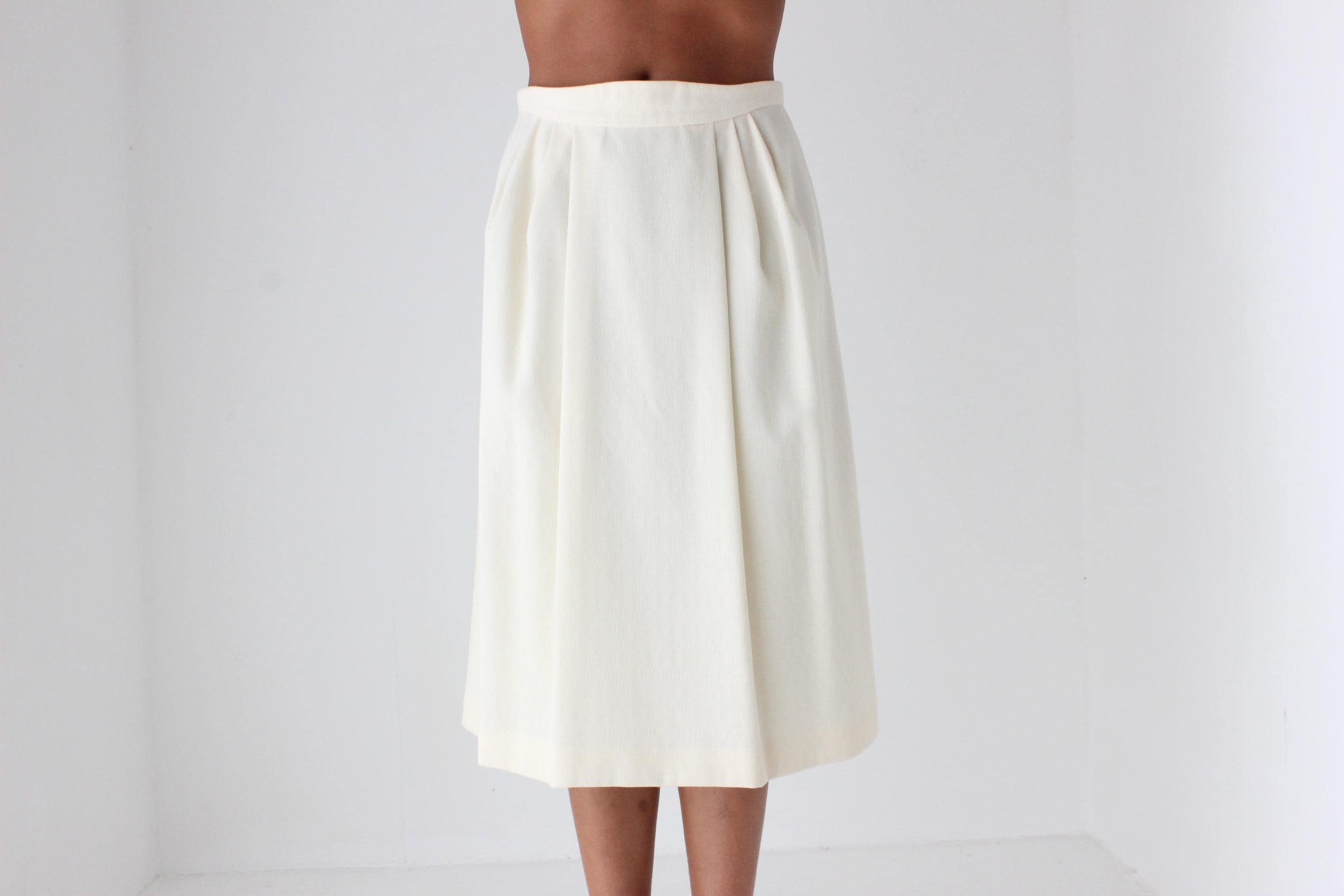 1970s Pure Wool Bridal Skirt Suit