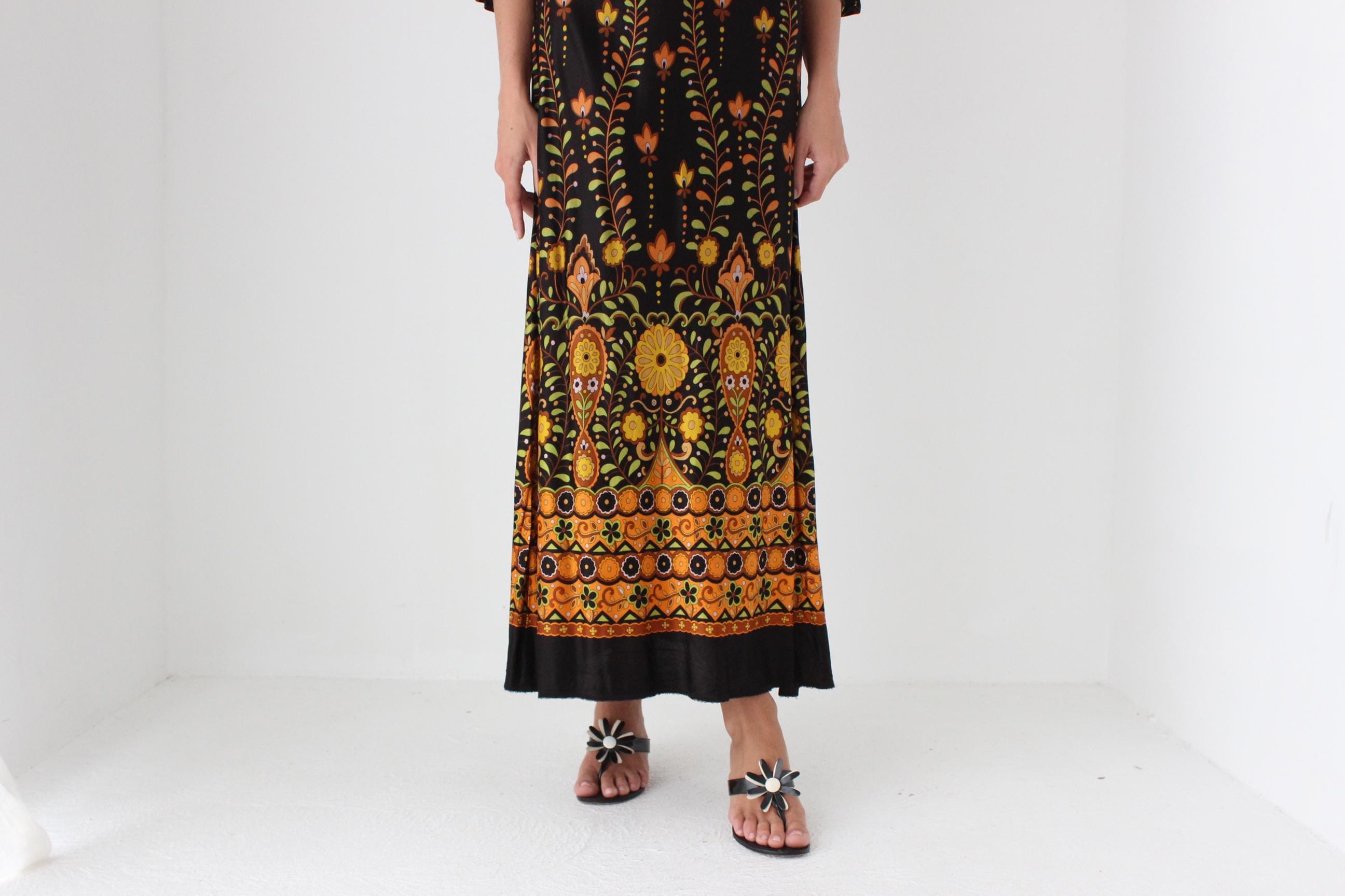 Handmade 70s Vibrant Psychedelic Dress