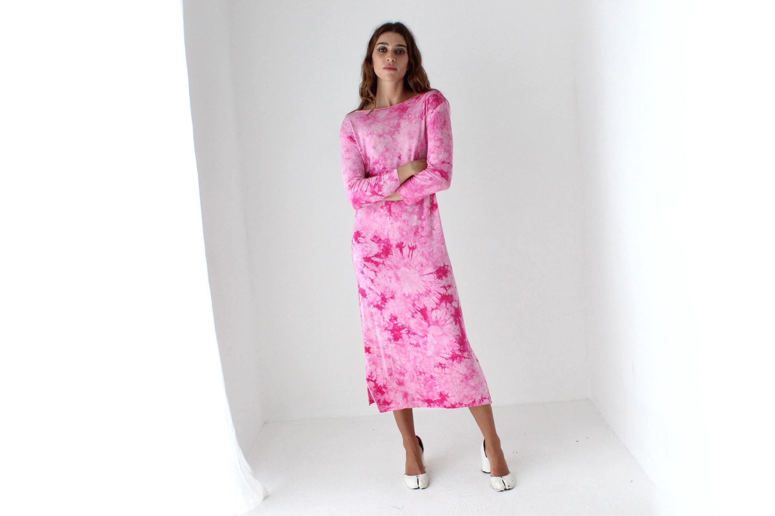 Y2K Bubblegum Tie Dye Dress