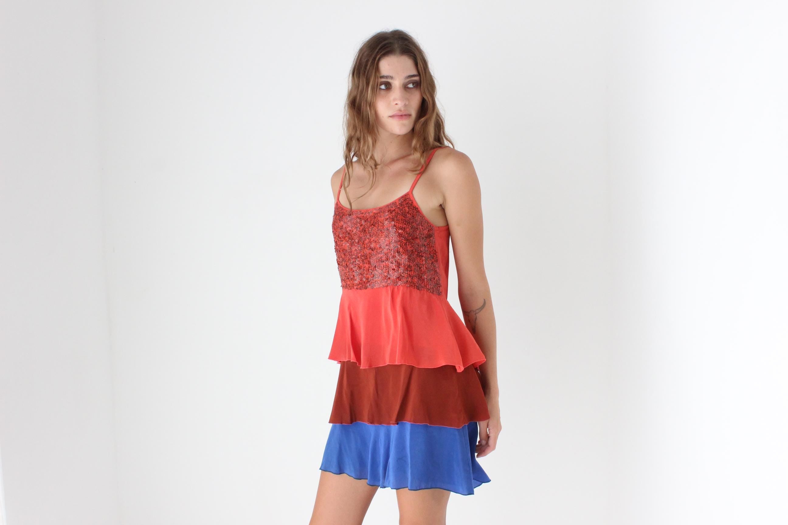 Y2K Silk Colourblock Mini