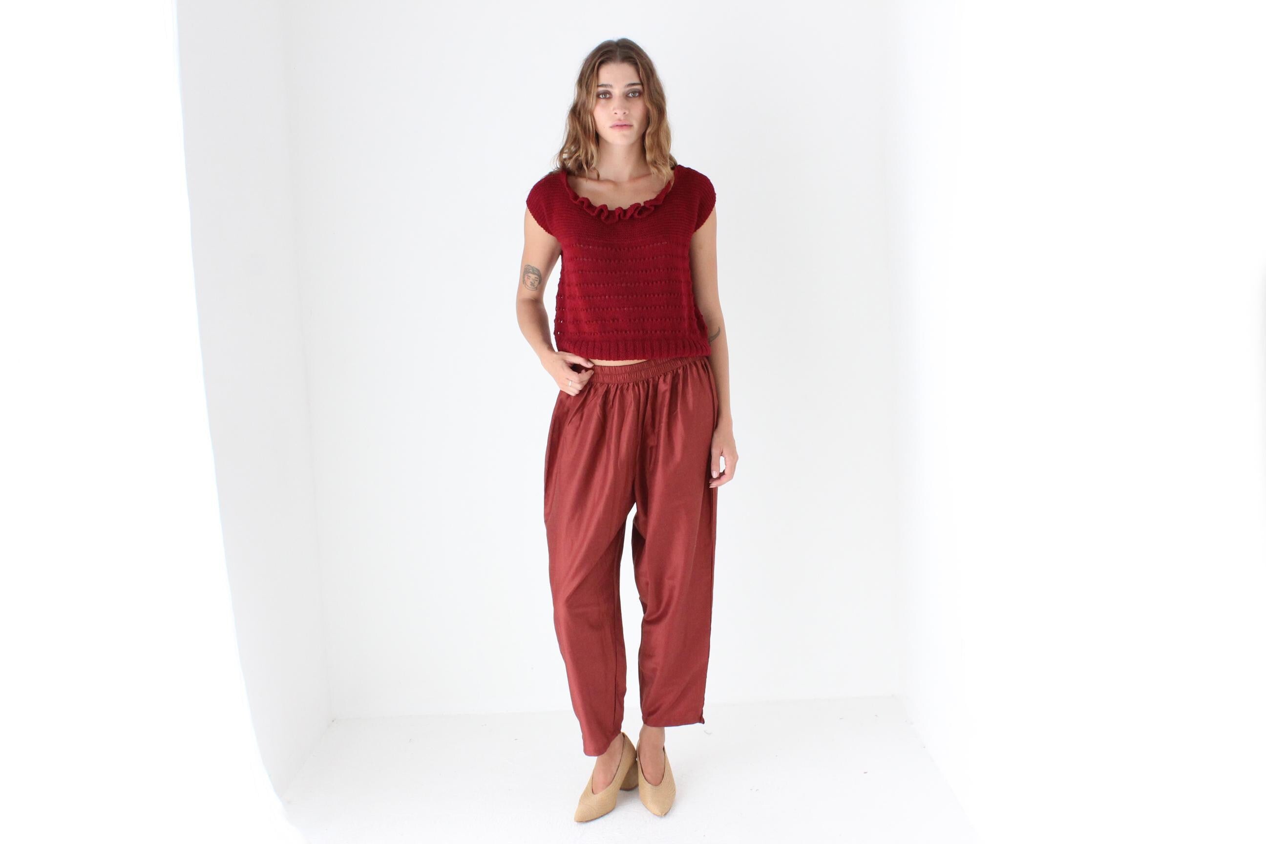 90s Relaxed Stretch Waist Slouch Trousers
