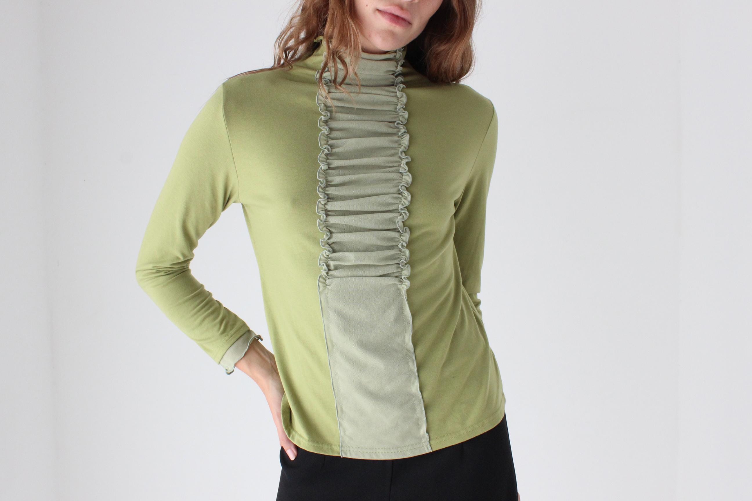 Futuristic Y2K Ruched Tulle Textural Top