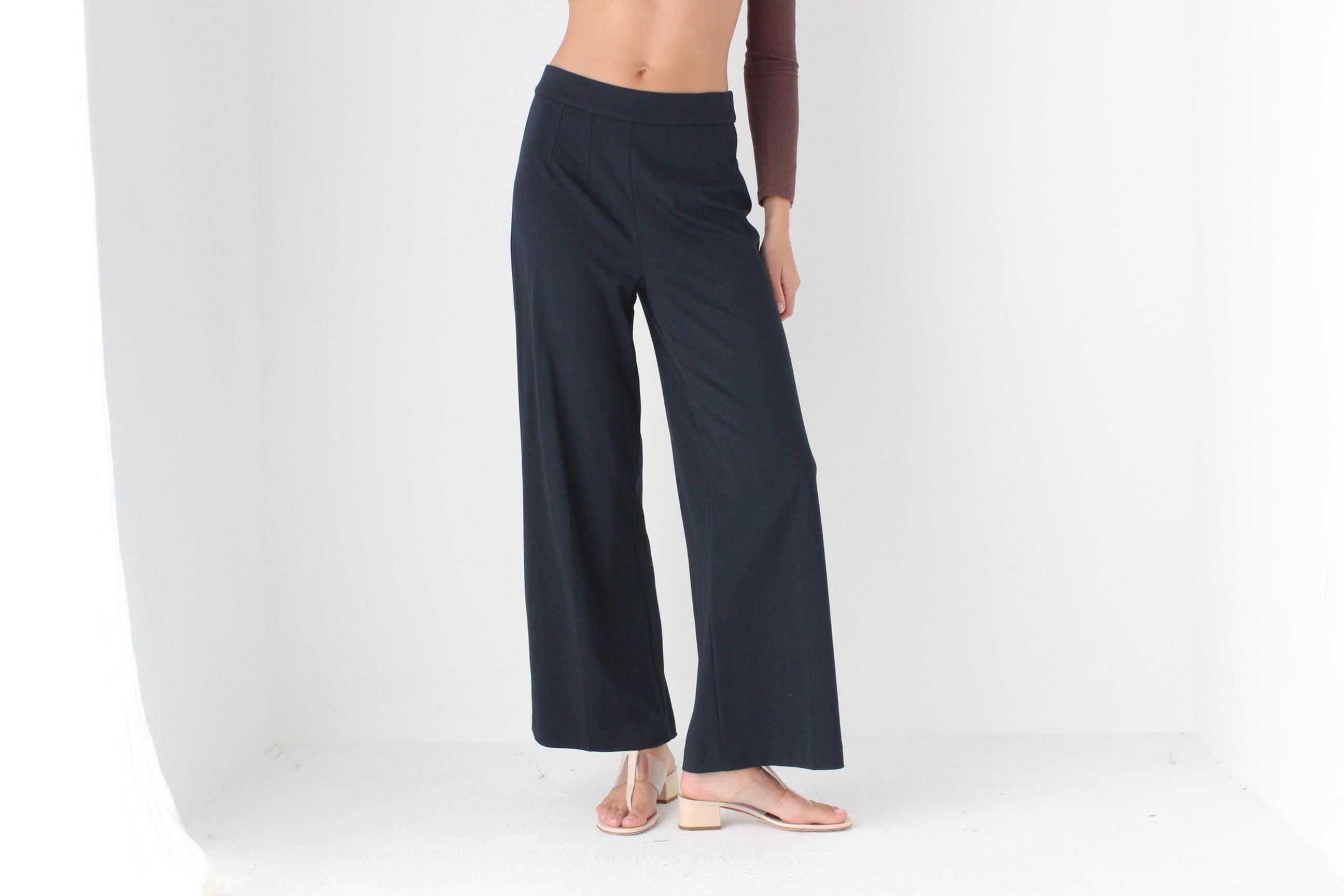 Super Comfy 90s Navy Jersey Wide Leg Pants